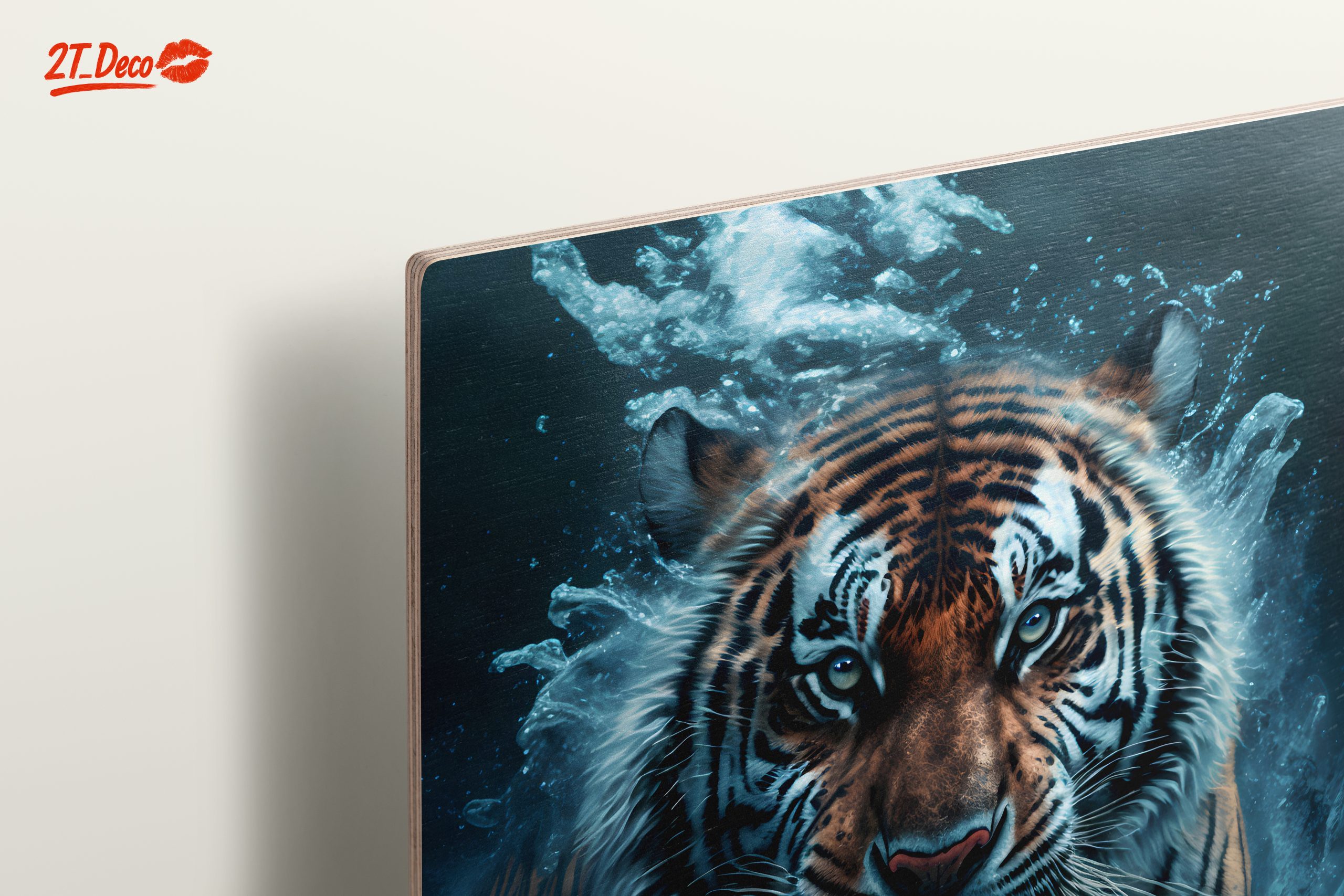 Realistic Tiger Wall Art in Water - Image 15