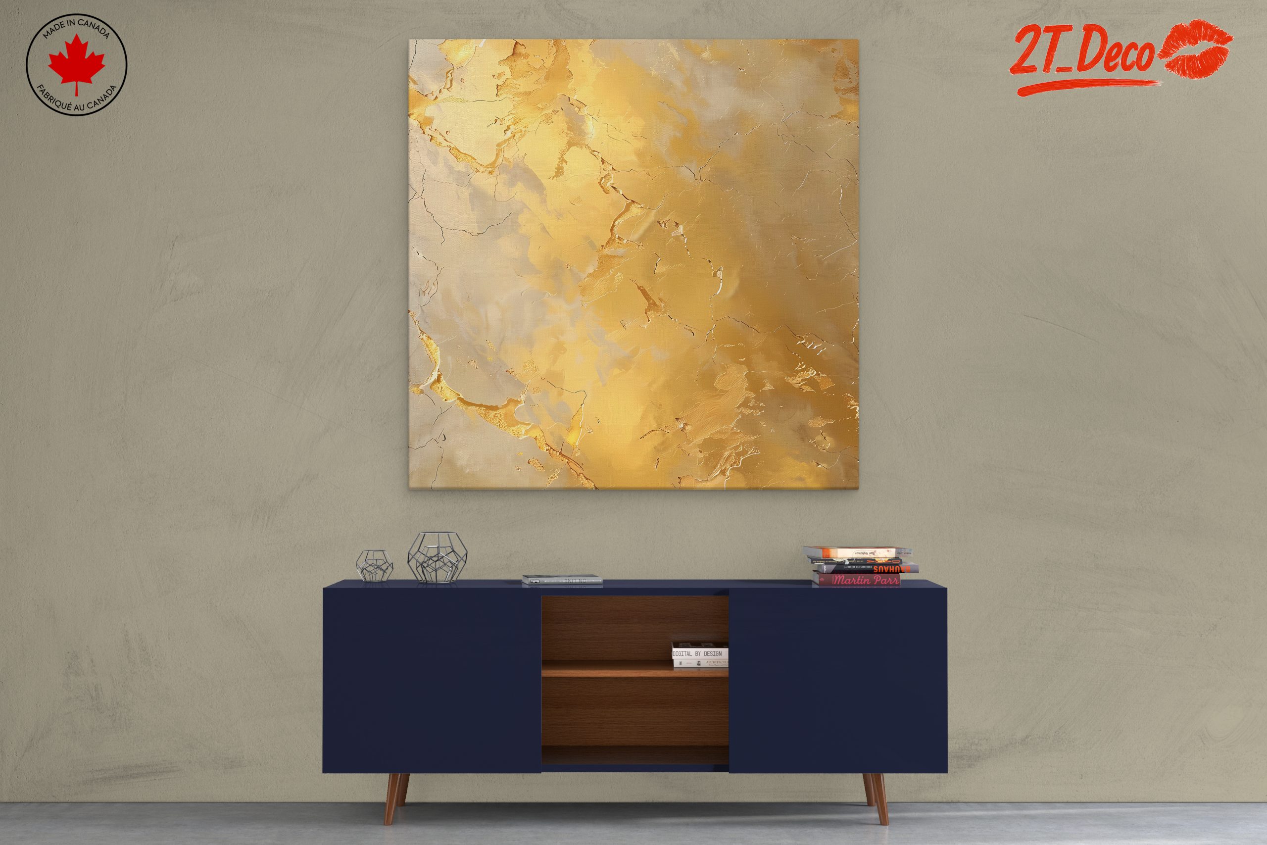 Elegant Gold Abstract Art Design - Image 3