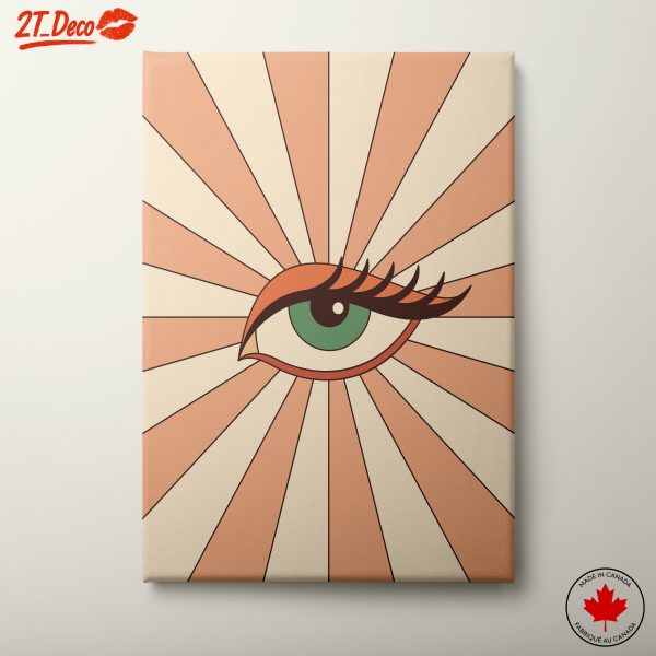 Bold Eye Art with Radiating Lines