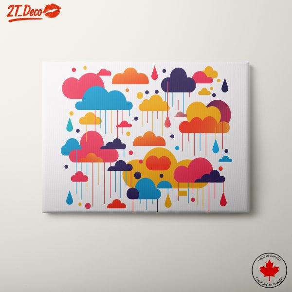 Vibrant Abstract Cloud Artwork for Colorful Spaces