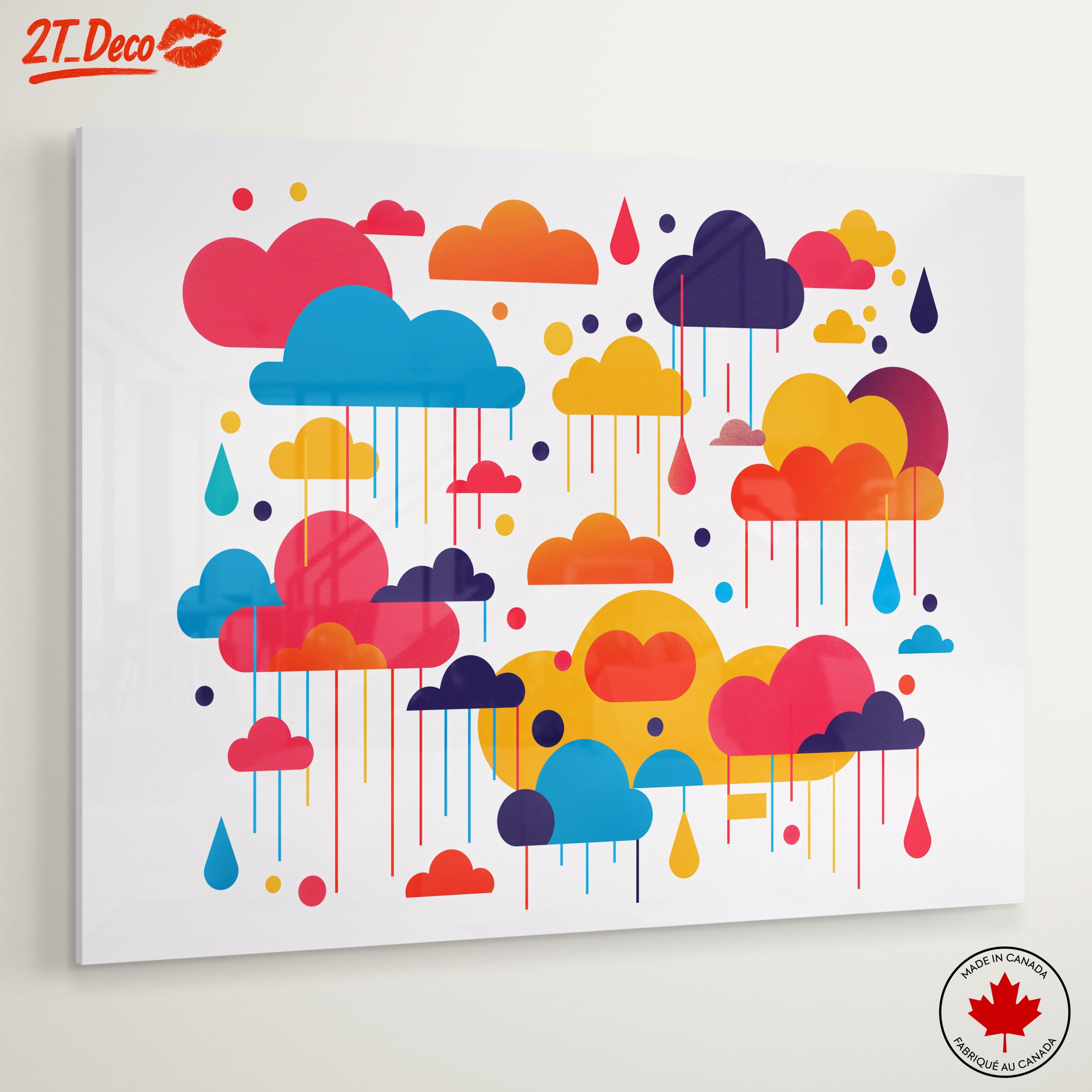 Vibrant Abstract Cloud Artwork for Colorful Spaces - Image 6