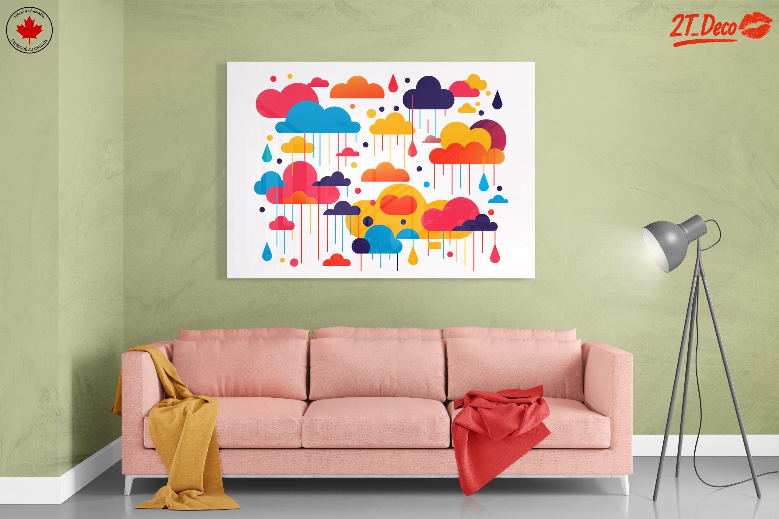 Vibrant Abstract Cloud Artwork for Colorful Spaces - Image 7