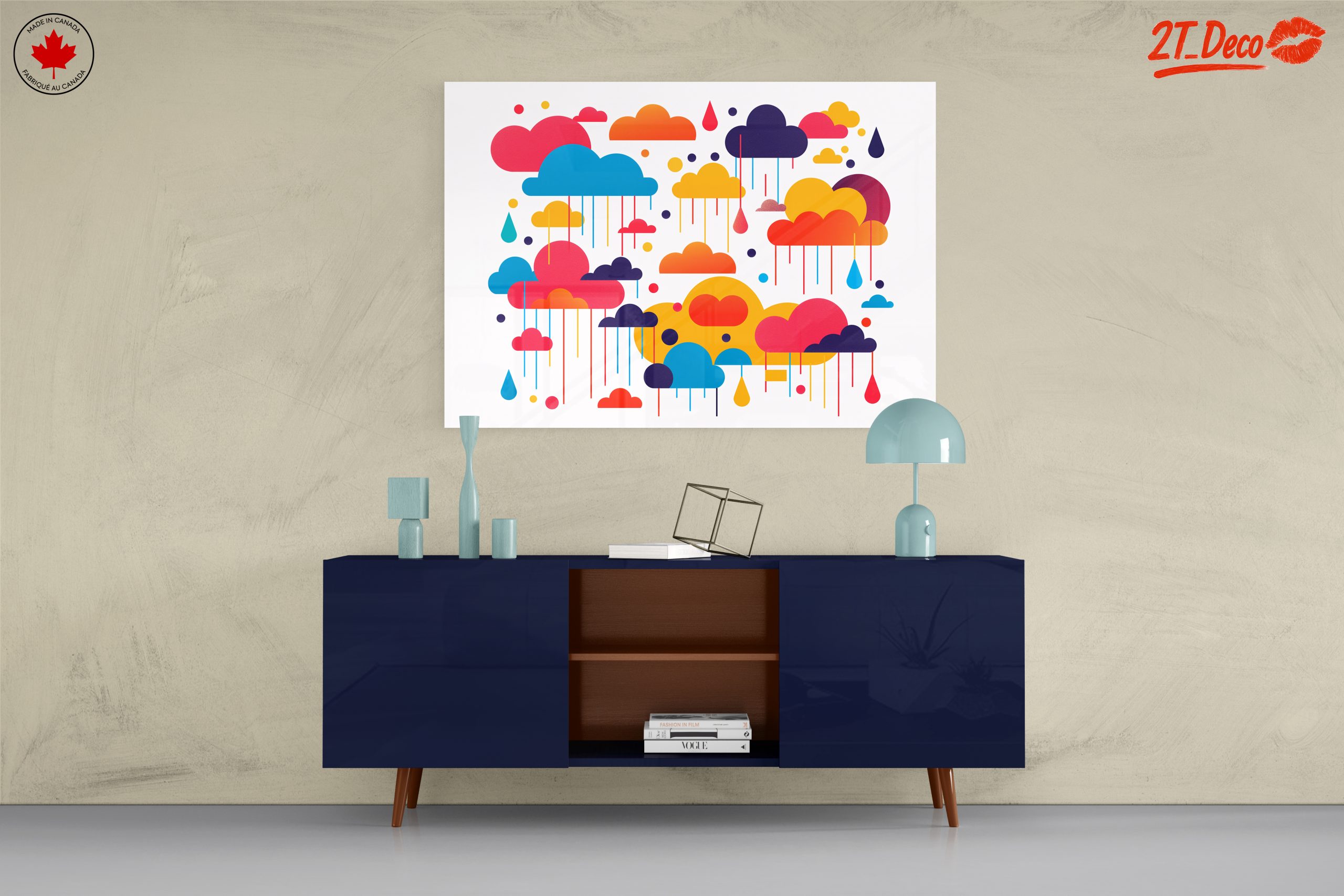 Vibrant Abstract Cloud Artwork for Colorful Spaces - Image 8