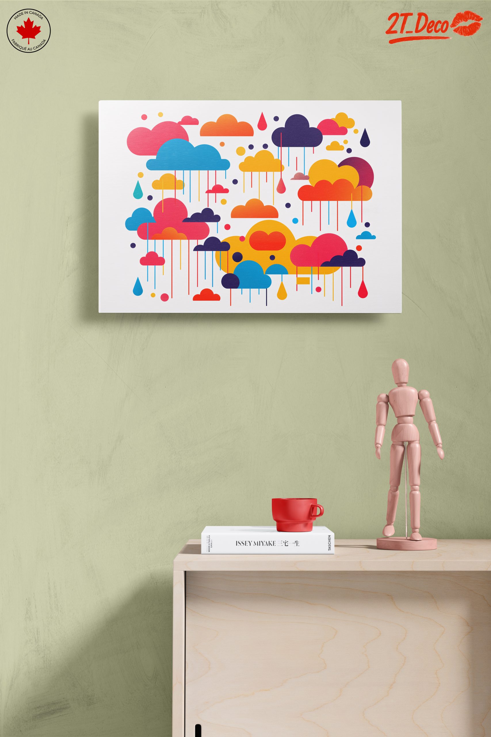 Vibrant Abstract Cloud Artwork for Colorful Spaces - Image 14