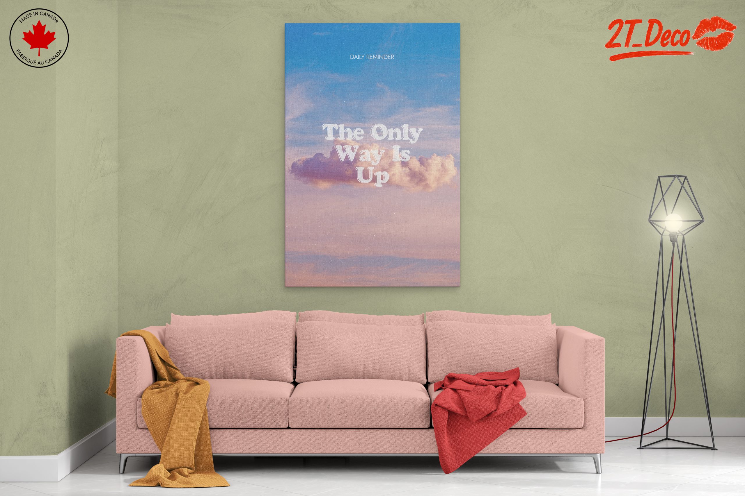 Inspirational Wall Art The Only Way Is Up - Image 2