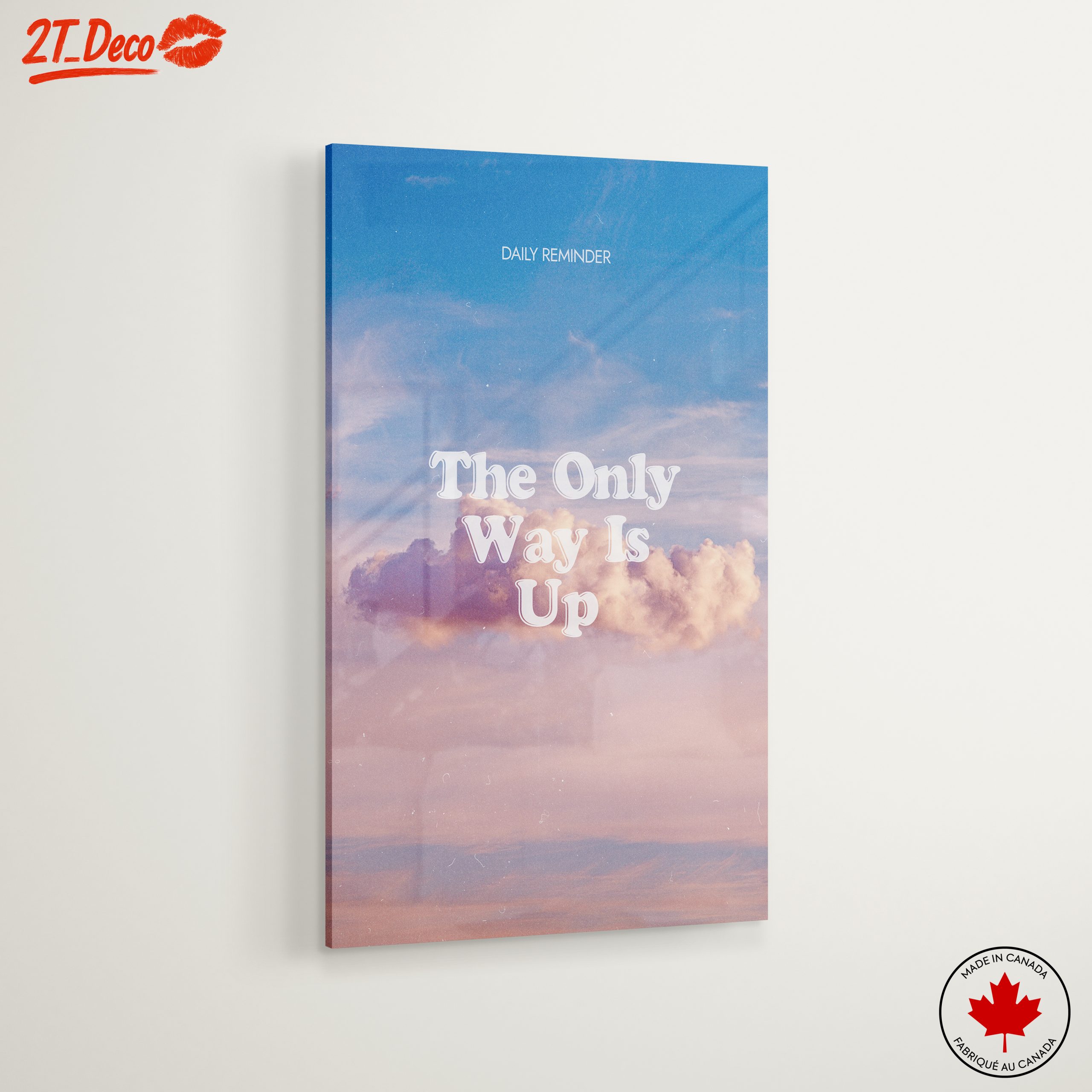 Inspirational Wall Art The Only Way Is Up - Image 6