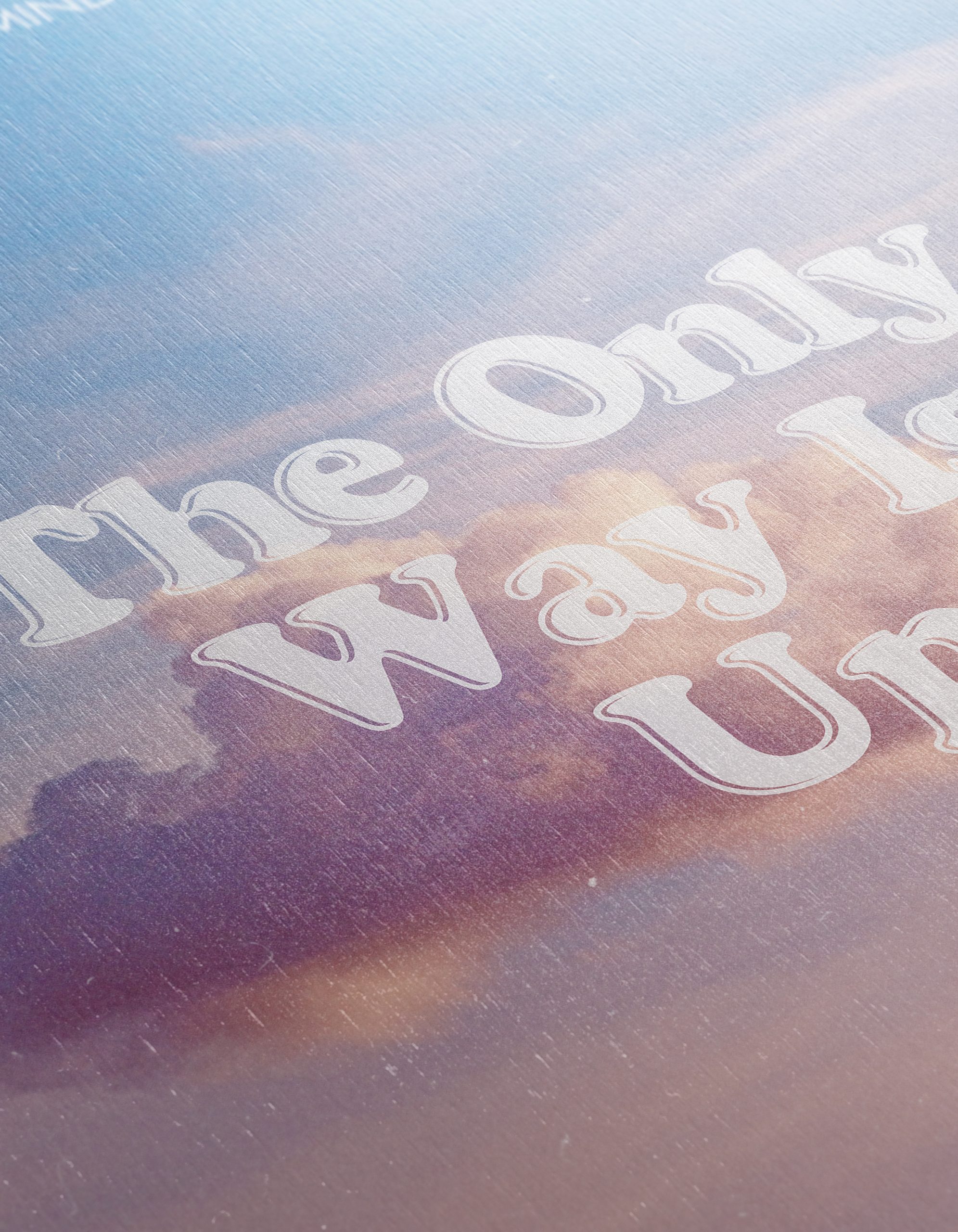 Inspirational Wall Art The Only Way Is Up - Image 12