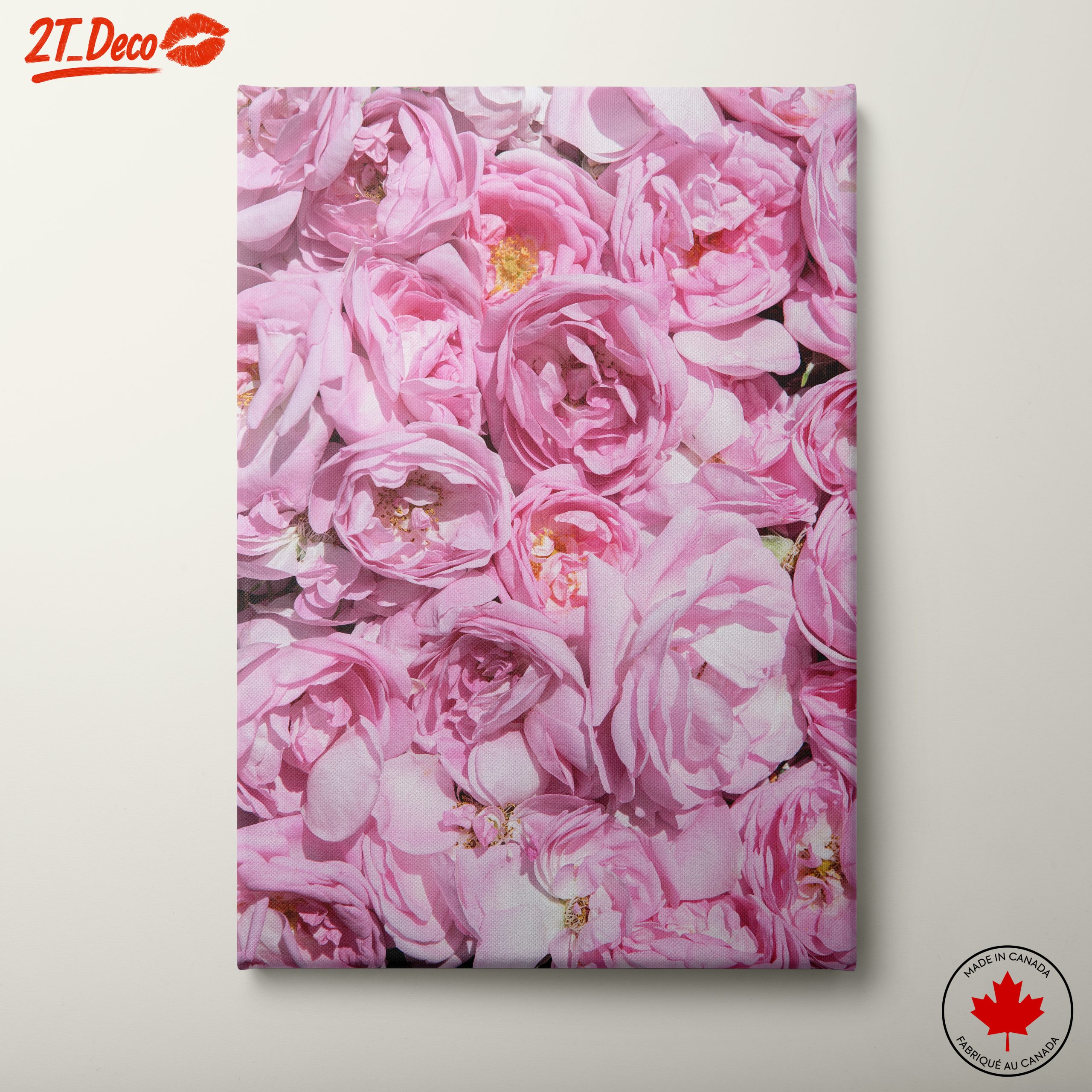 Pink Rose Floral Art