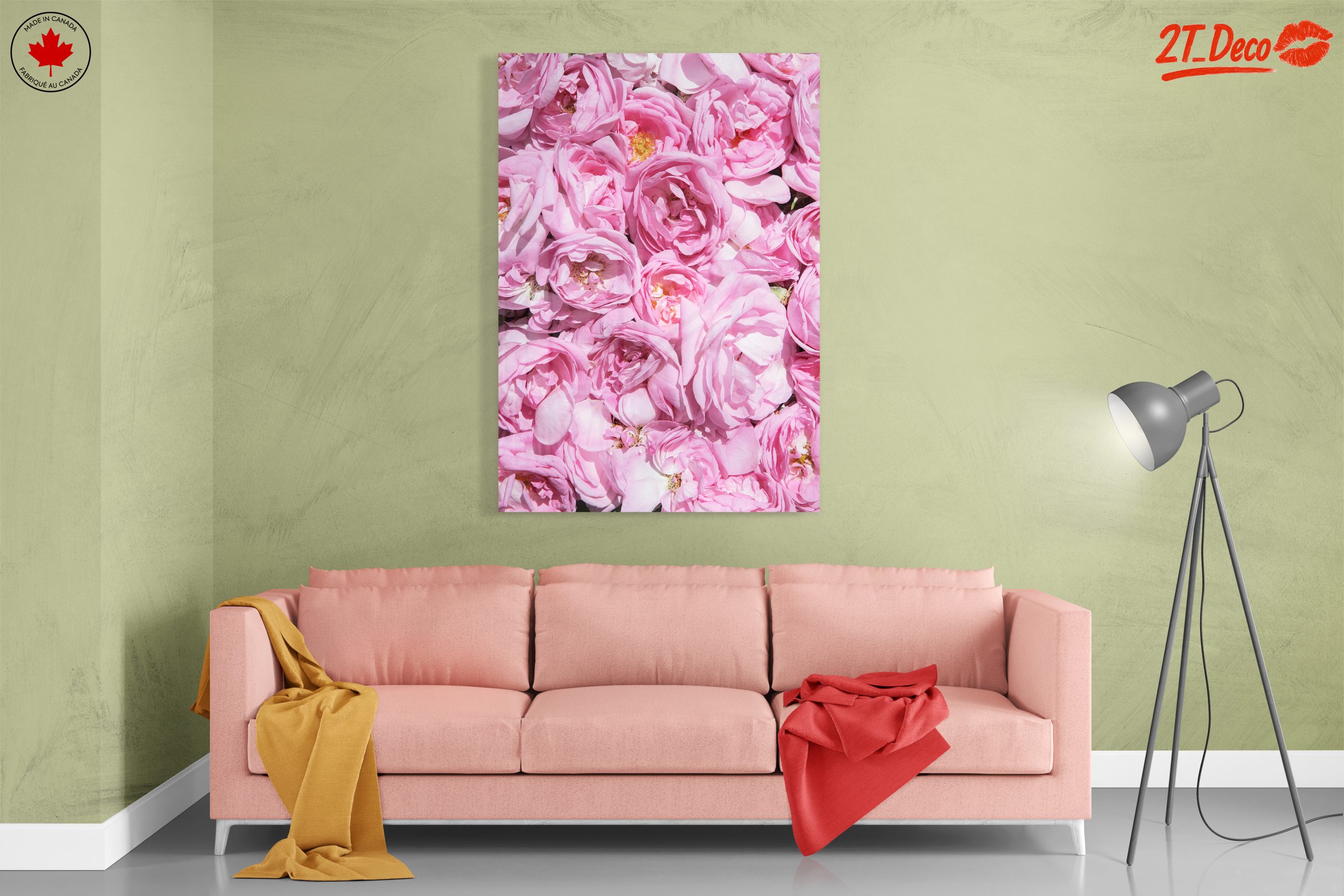 Pink Rose Floral Art - Image 7