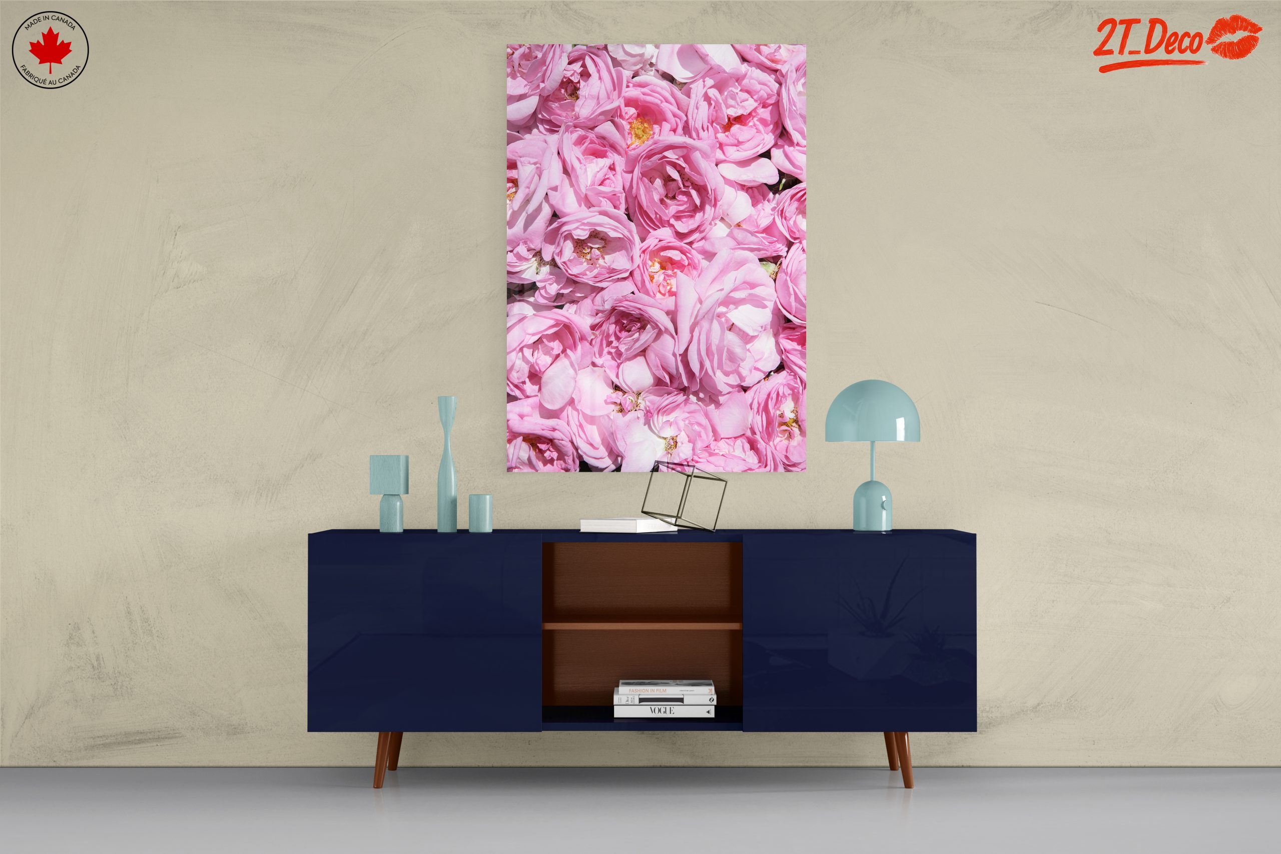 Pink Rose Floral Art - Image 8
