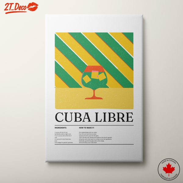 Cuba Libre Cocktail Recipe Artwork
