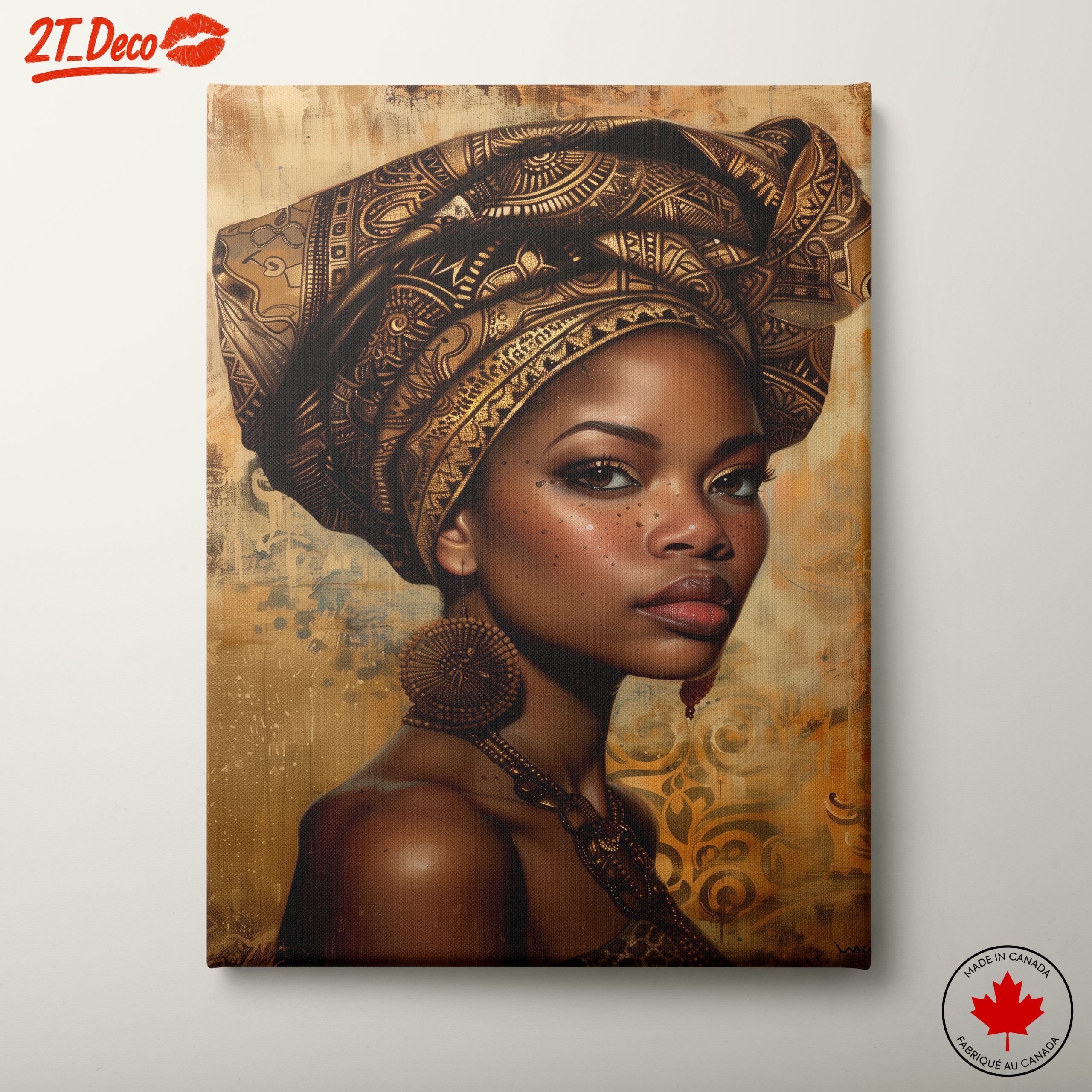 Cultural Afro Art Portrait of a Woman
