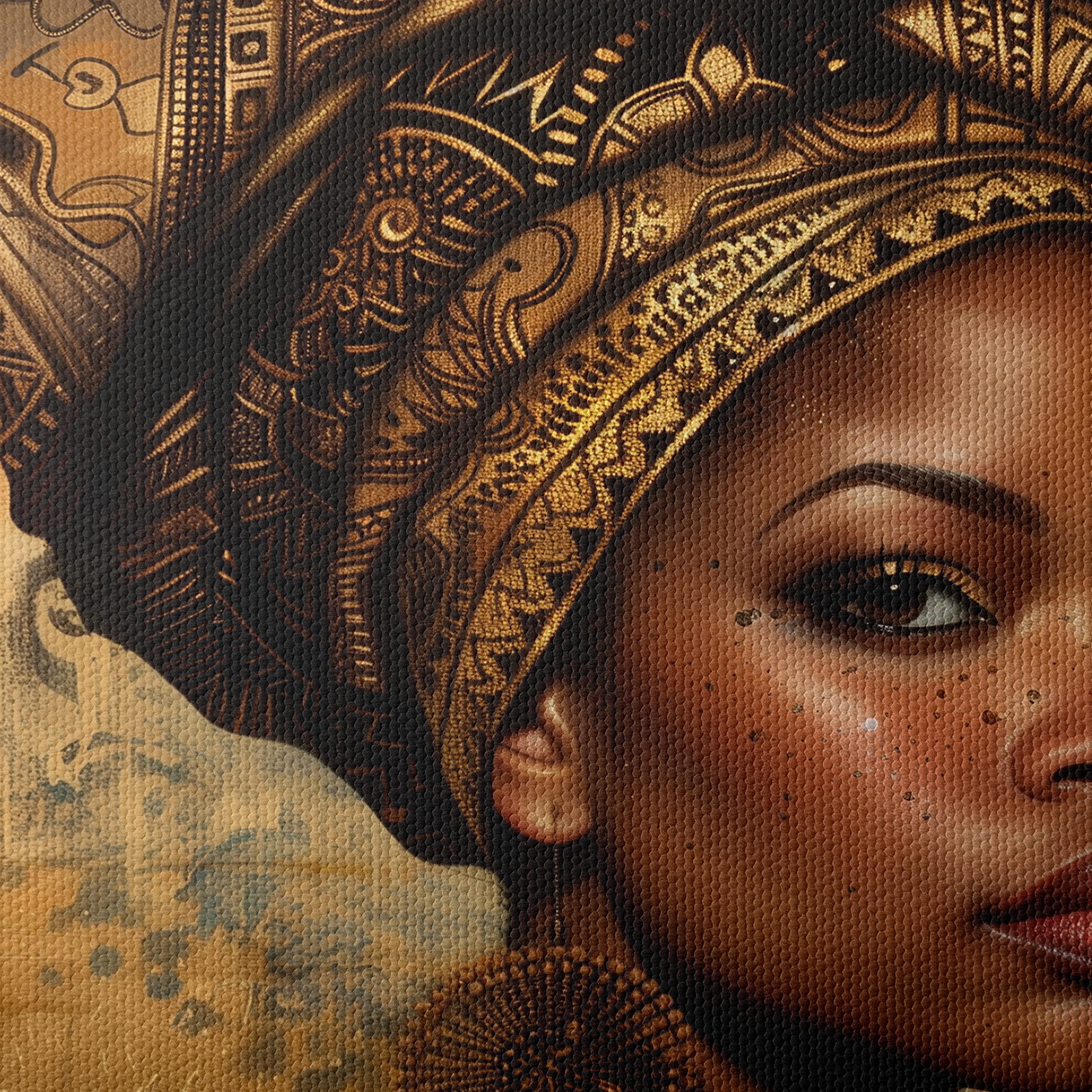 Cultural Afro Art Portrait of a Woman - Image 4