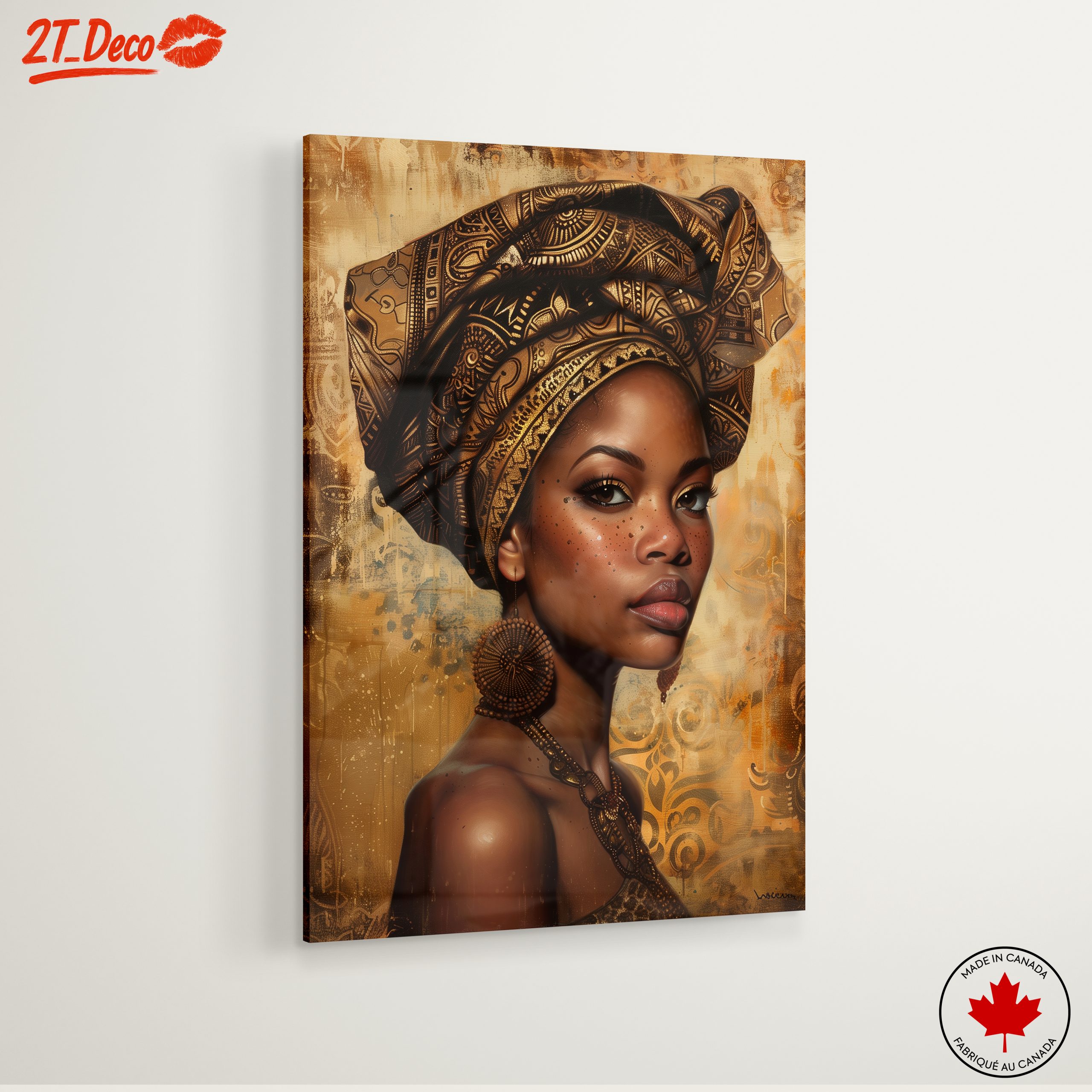 Cultural Afro Art Portrait of a Woman - Image 6