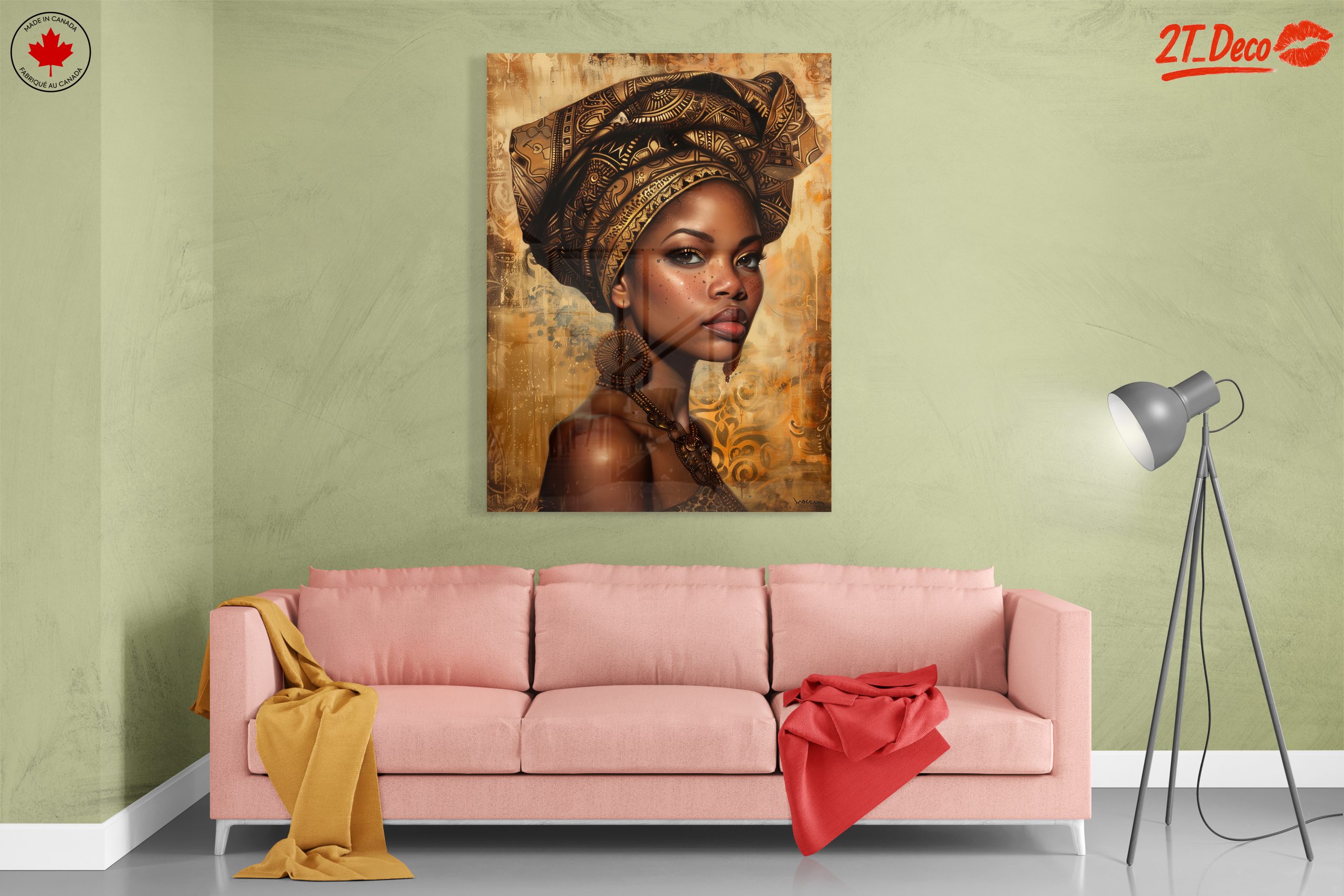 Cultural Afro Art Portrait of a Woman - Image 7