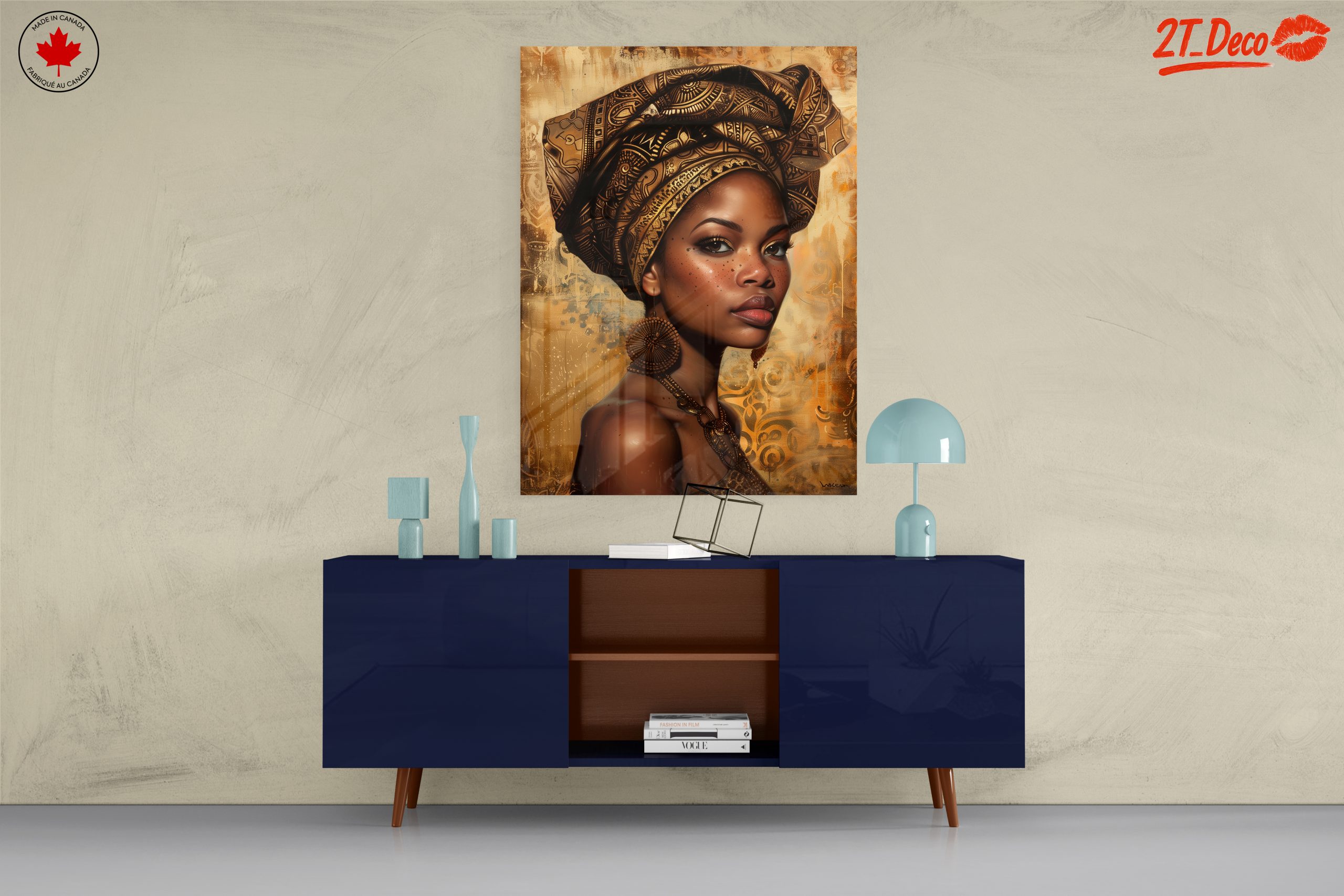 Cultural Afro Art Portrait of a Woman - Image 8