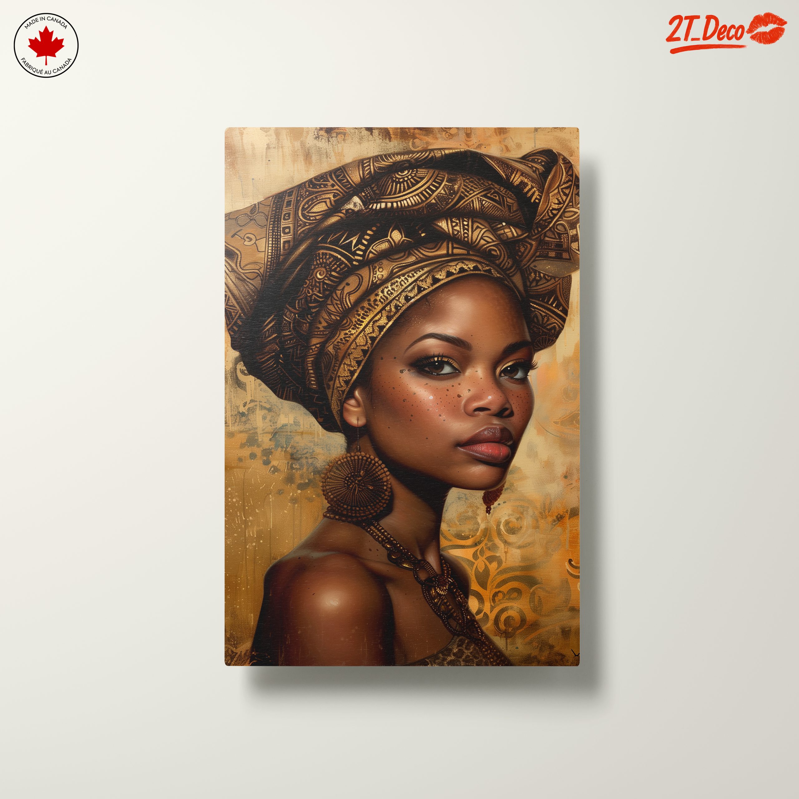 Cultural Afro Art Portrait of a Woman - Image 10