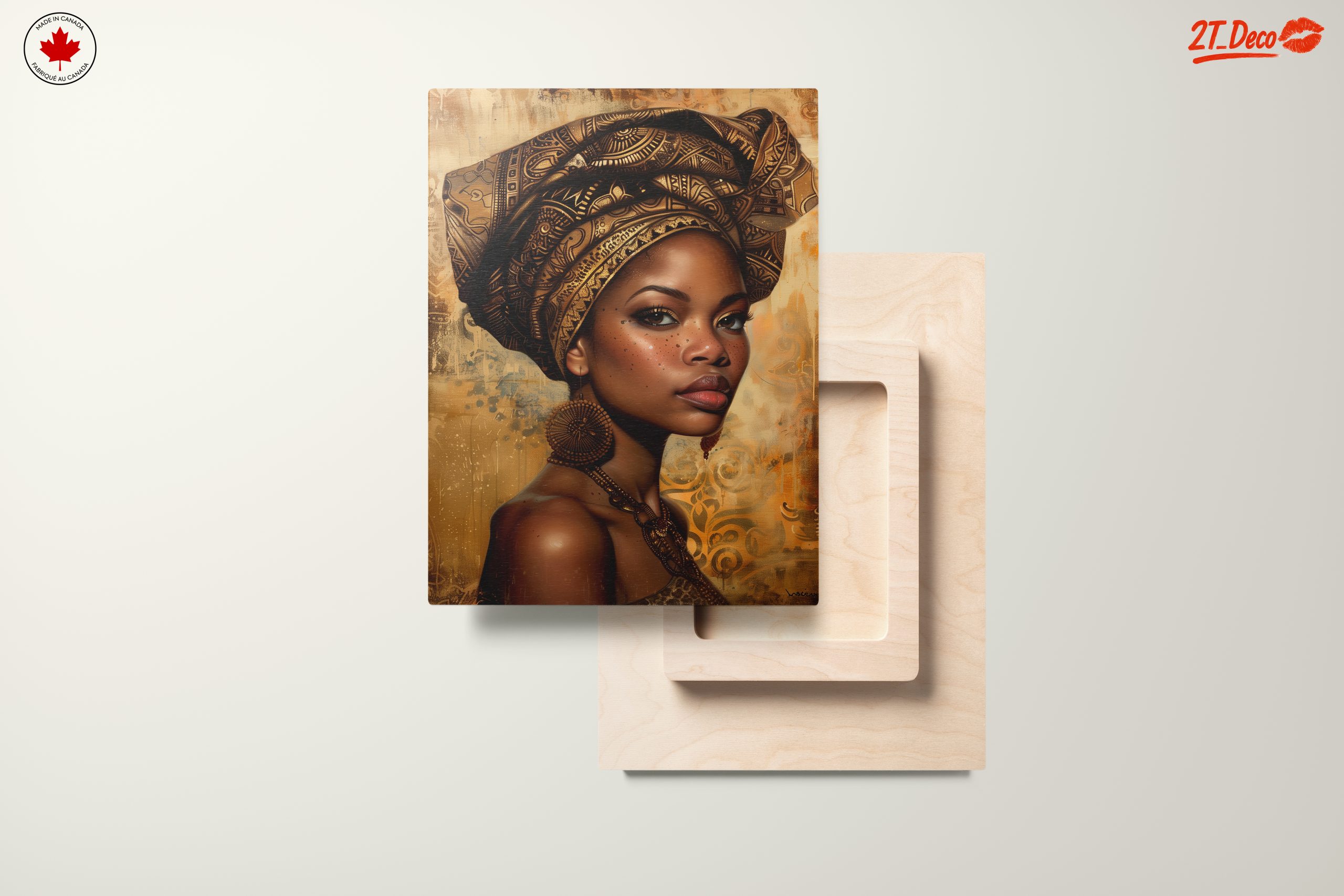 Cultural Afro Art Portrait of a Woman - Image 11