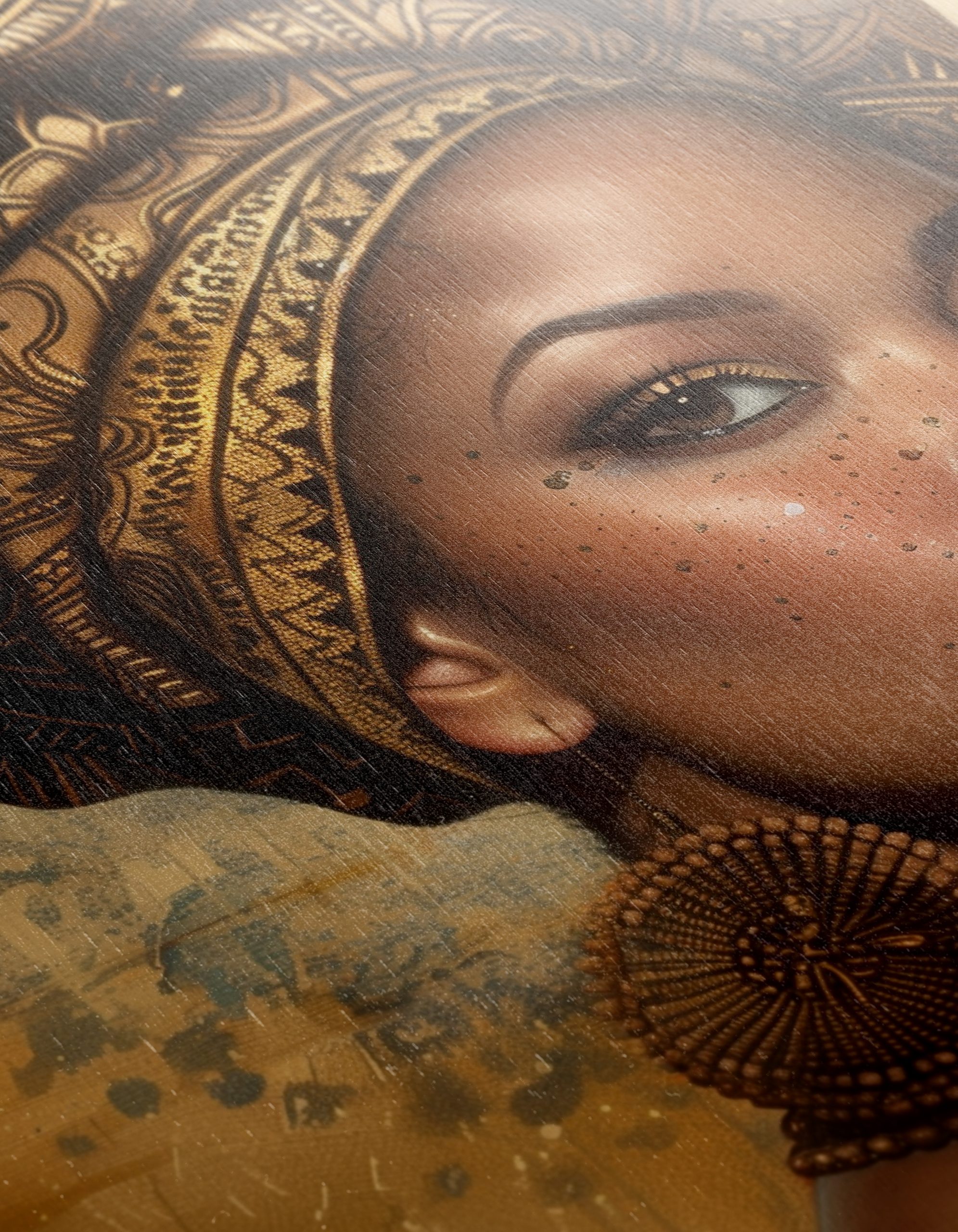 Cultural Afro Art Portrait of a Woman - Image 12