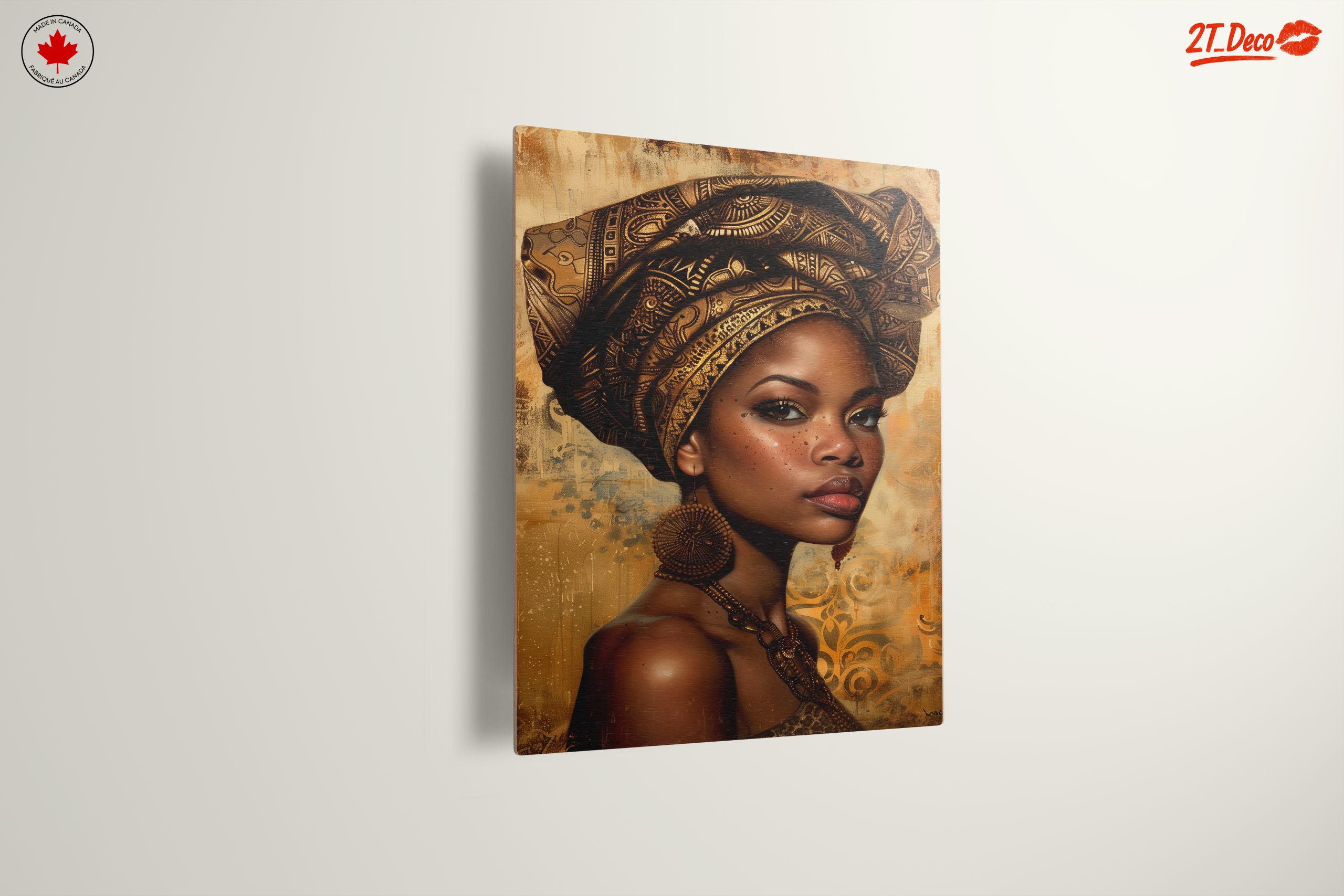 Cultural Afro Art Portrait of a Woman - Image 13