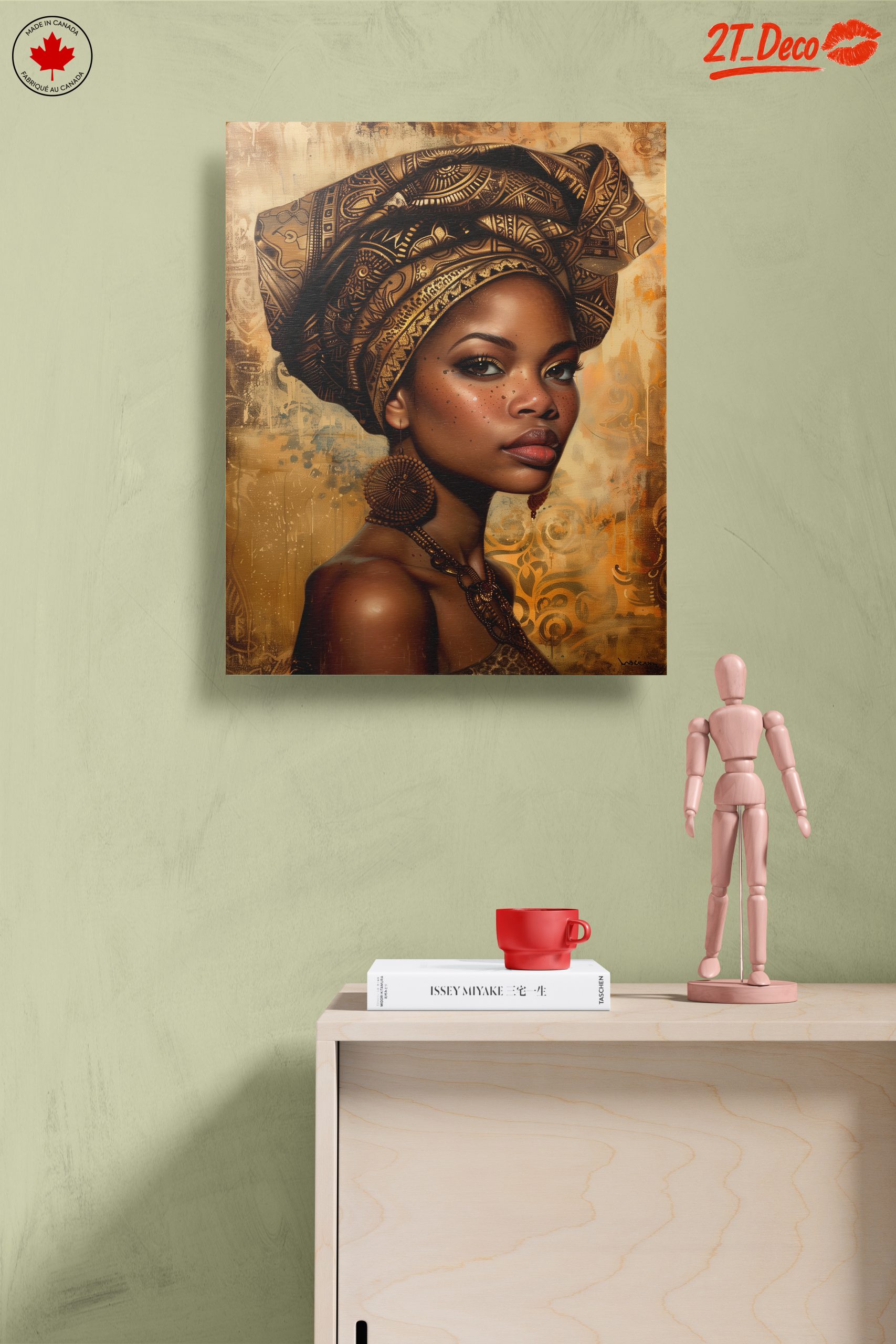 Cultural Afro Art Portrait of a Woman - Image 14
