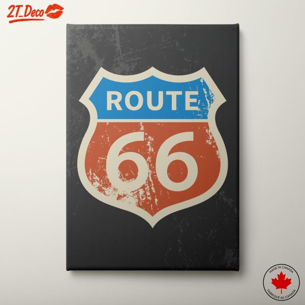 Route 66 Vintage Highway Sign Art