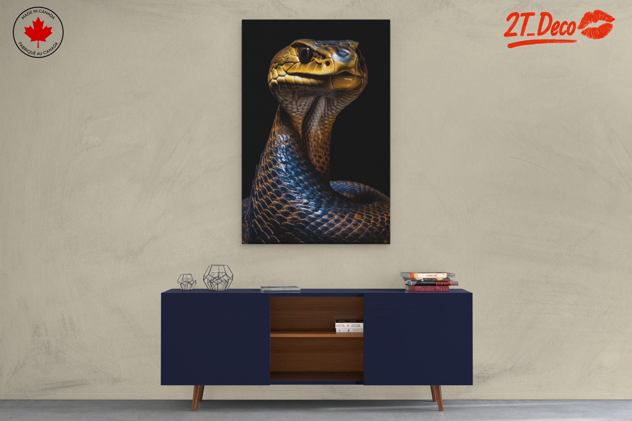 Stylized Artistic Snake Portrait - Image 3