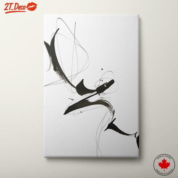 Dynamic Abstract Black Line Art
