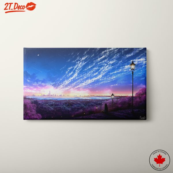 Dreamy Cityscape at Sunset
