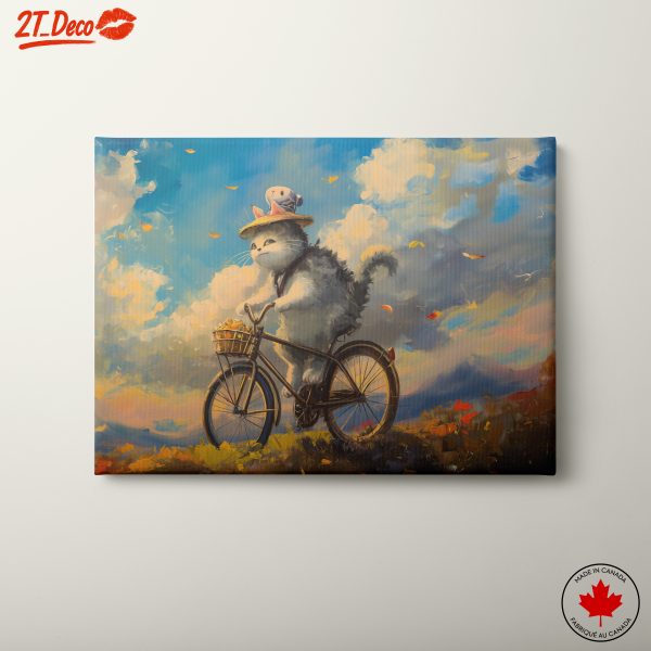 Playful Cat Riding a Bicycle 2