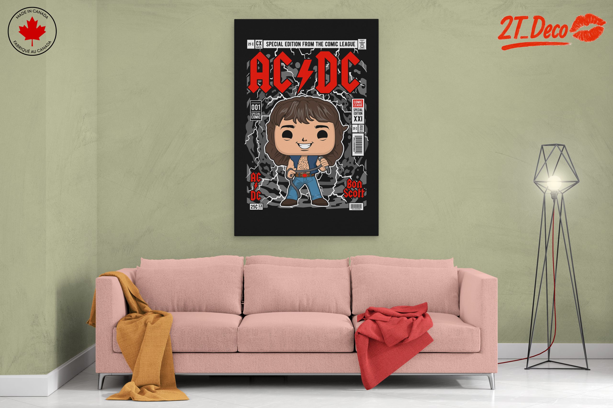 Stylized Bon Scott AC/DC Funko Art - Image 2