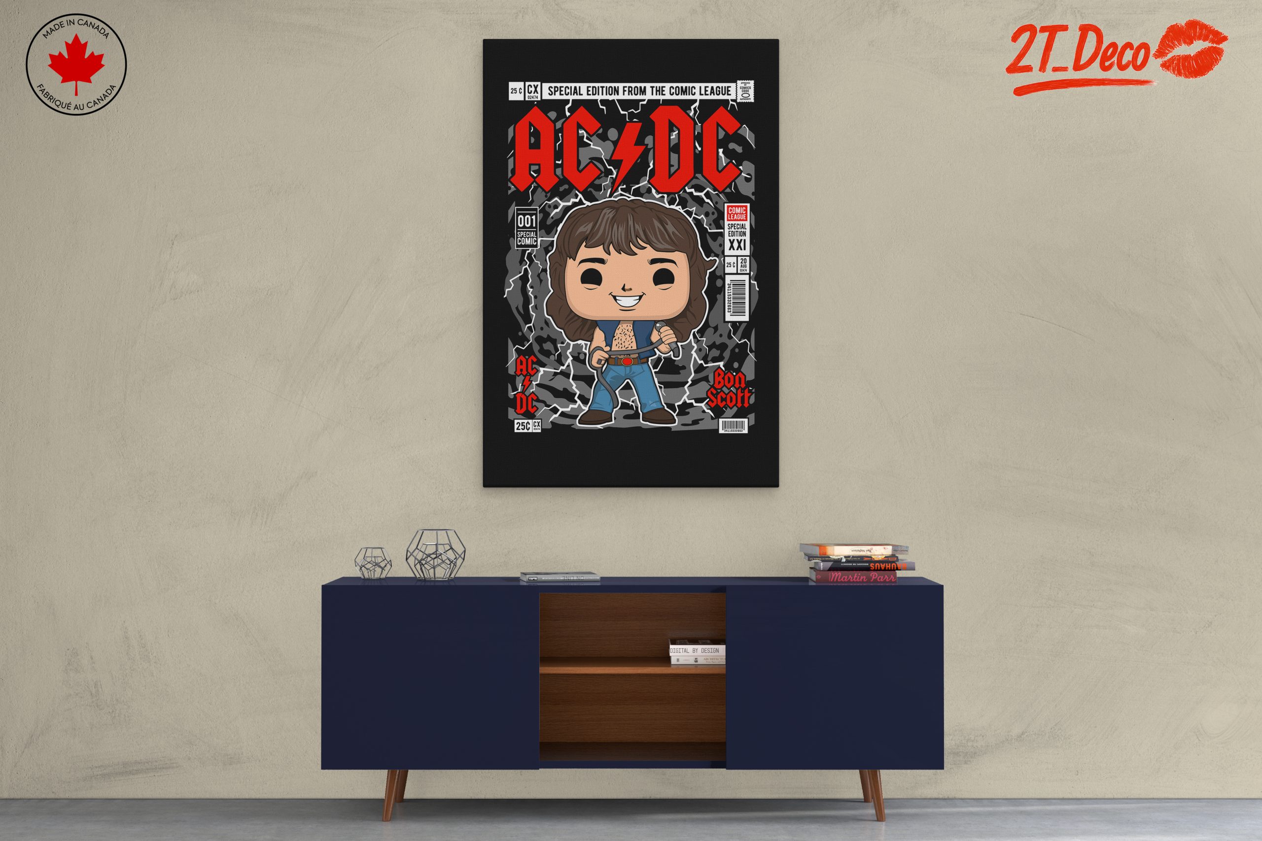 Stylized Bon Scott AC/DC Funko Art - Image 3