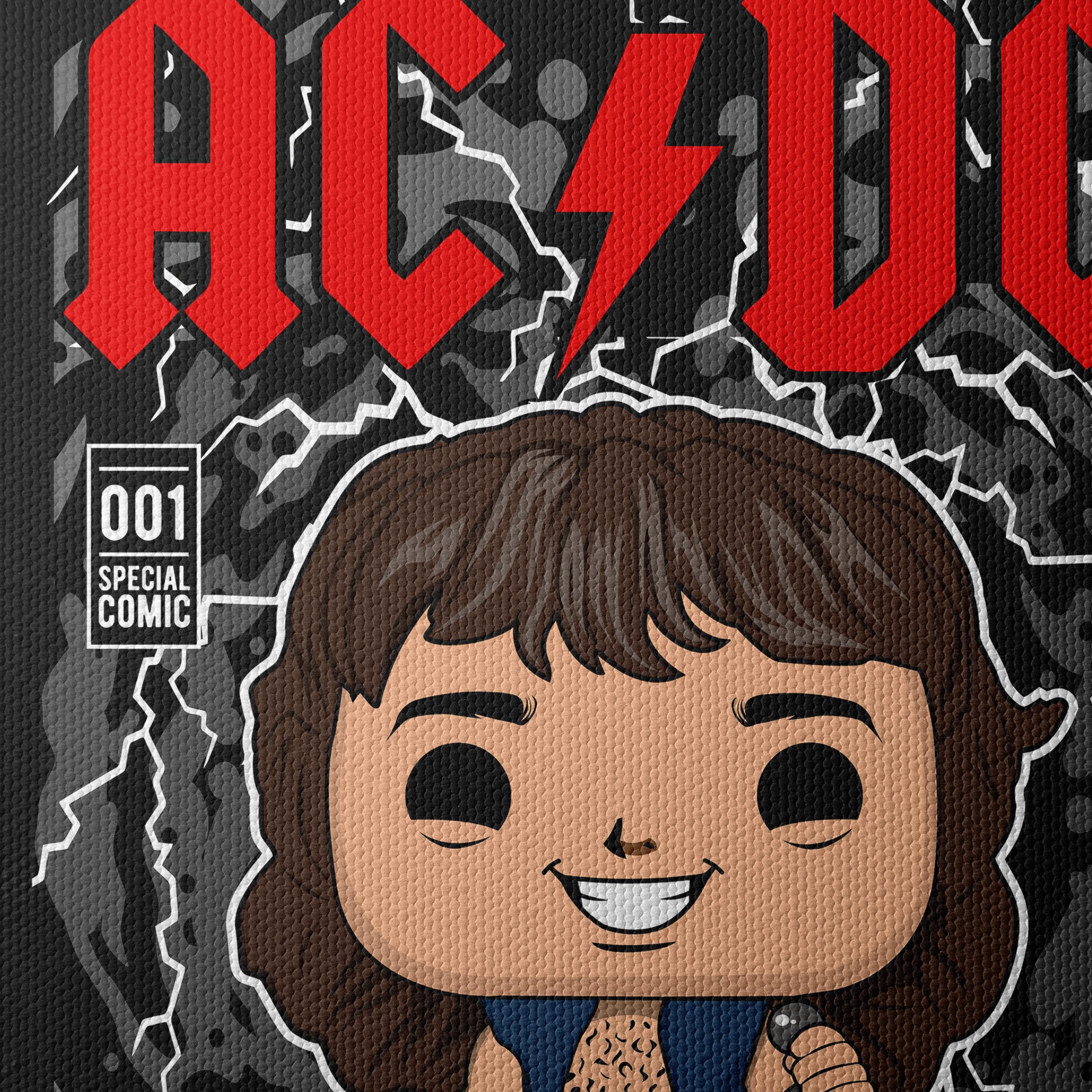 Stylized Bon Scott AC/DC Funko Art - Image 4