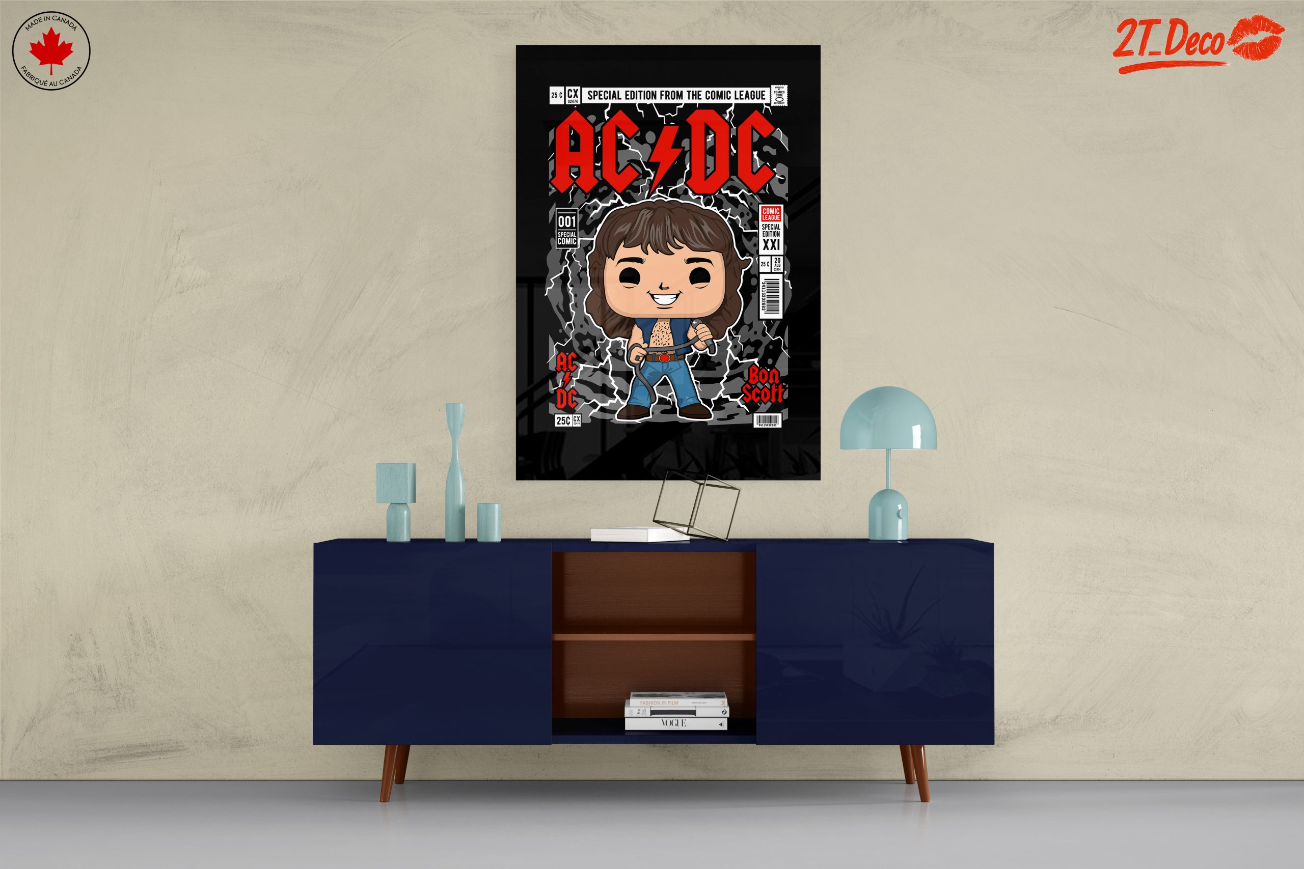 Stylized Bon Scott AC/DC Funko Art - Image 8