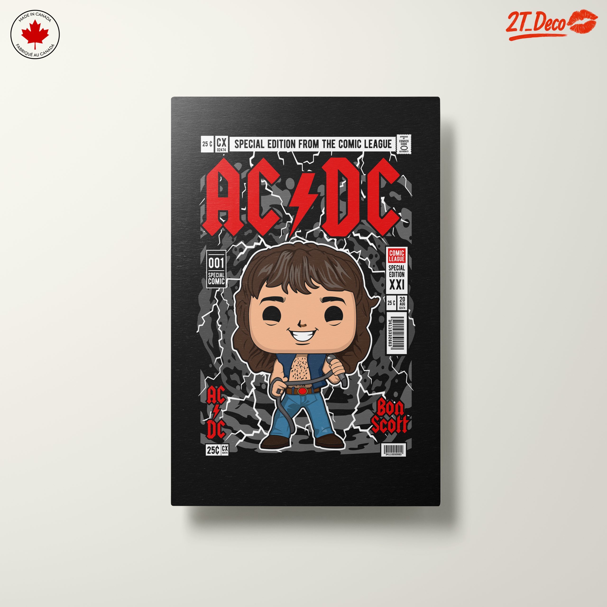 Stylized Bon Scott AC/DC Funko Art - Image 10
