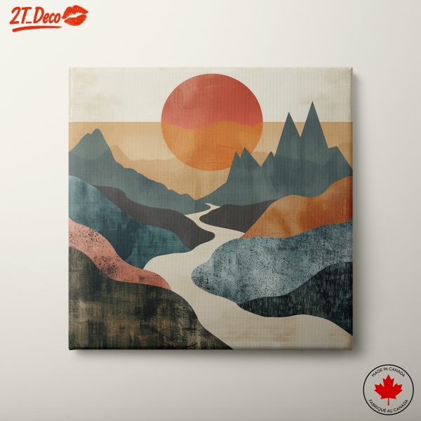 Stylized Geometric Abstract Landscape Art