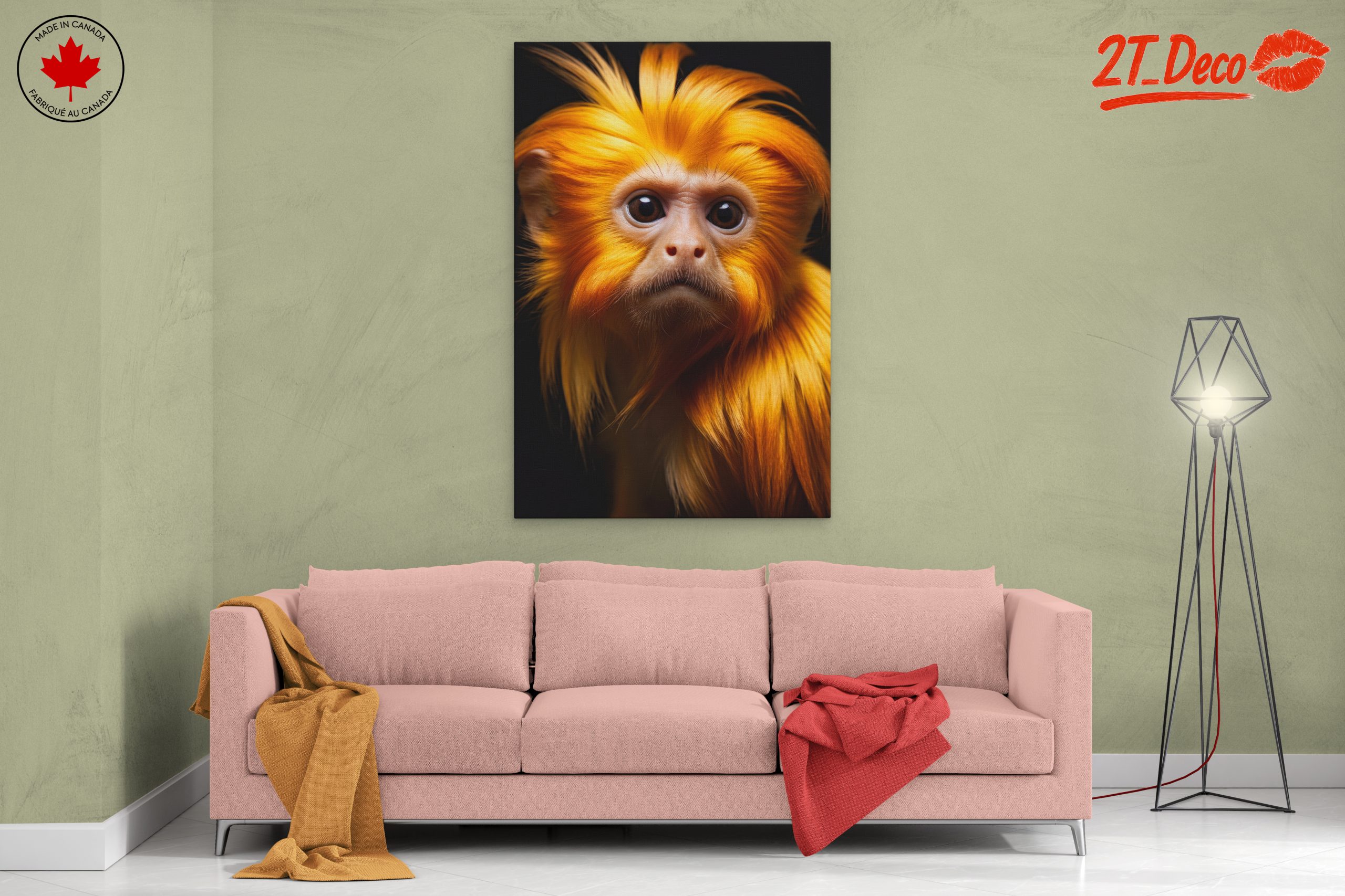 Vibrant Primate Portrait Wall Art - Image 2
