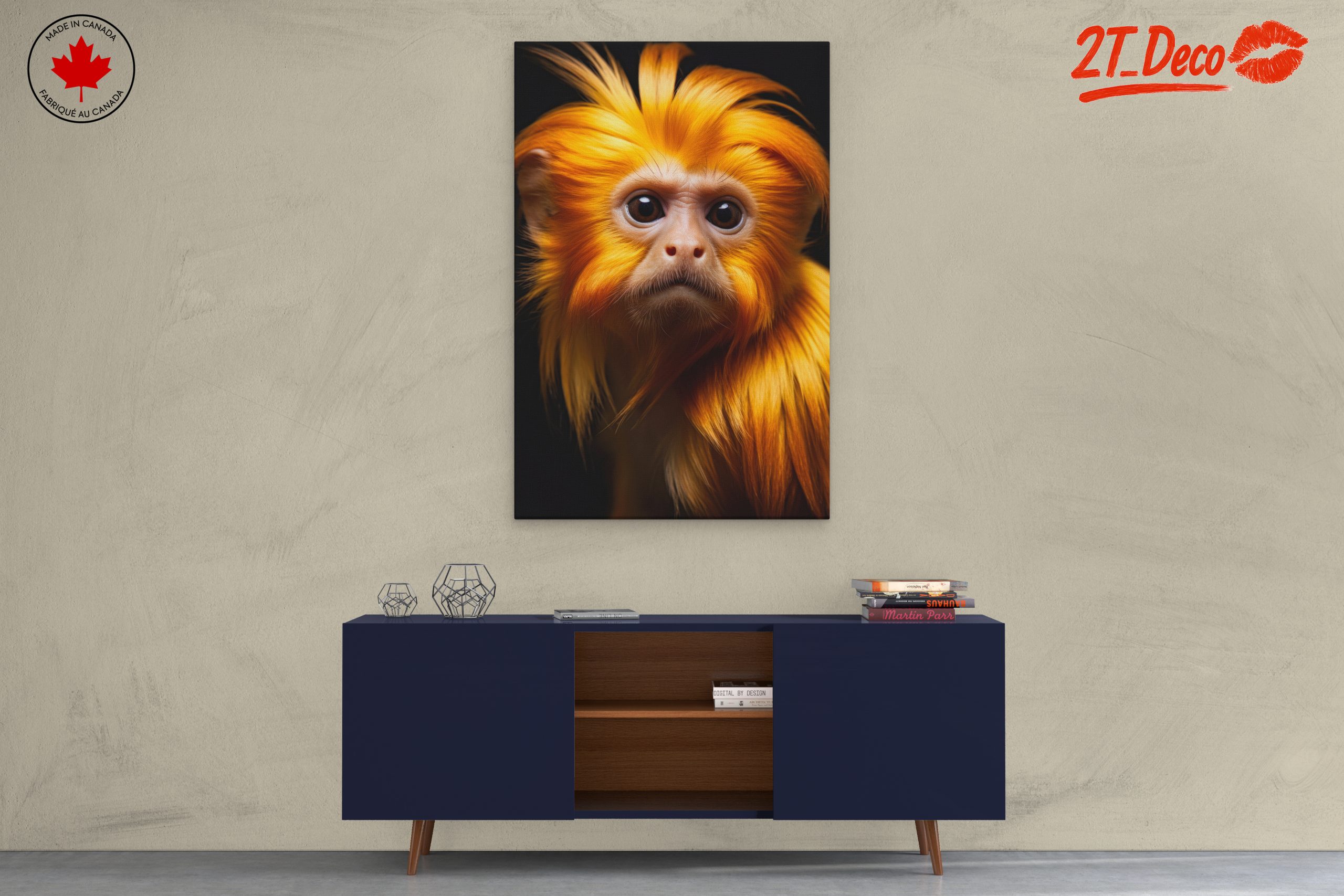 Vibrant Primate Portrait Wall Art - Image 3