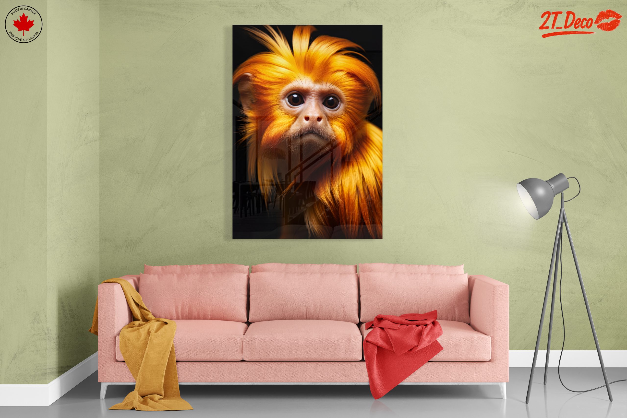 Vibrant Primate Portrait Wall Art - Image 7