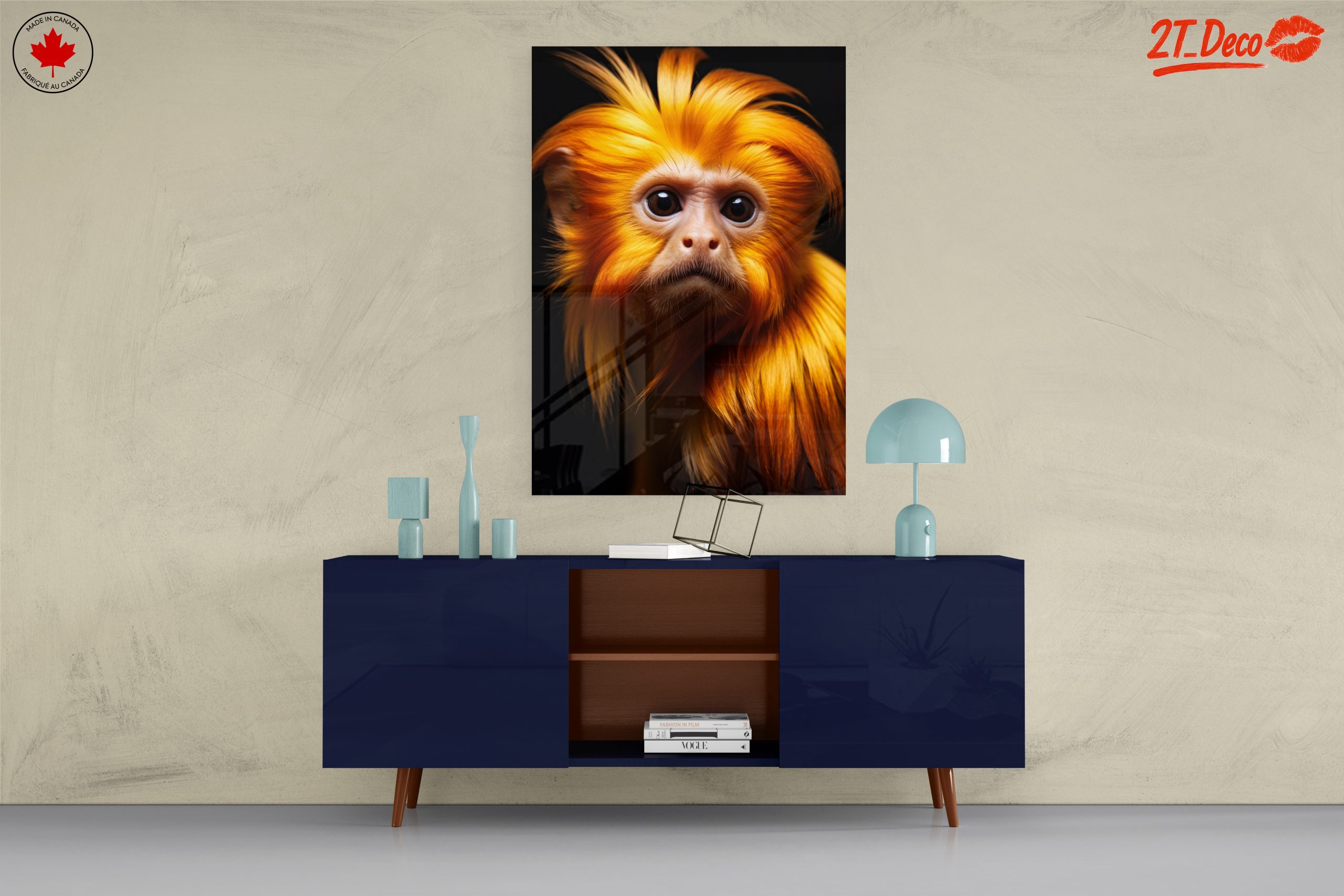 Vibrant Primate Portrait Wall Art - Image 8
