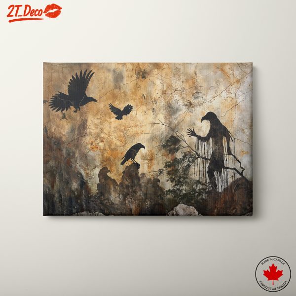 Silhouetted Animal Art in Abstract Style