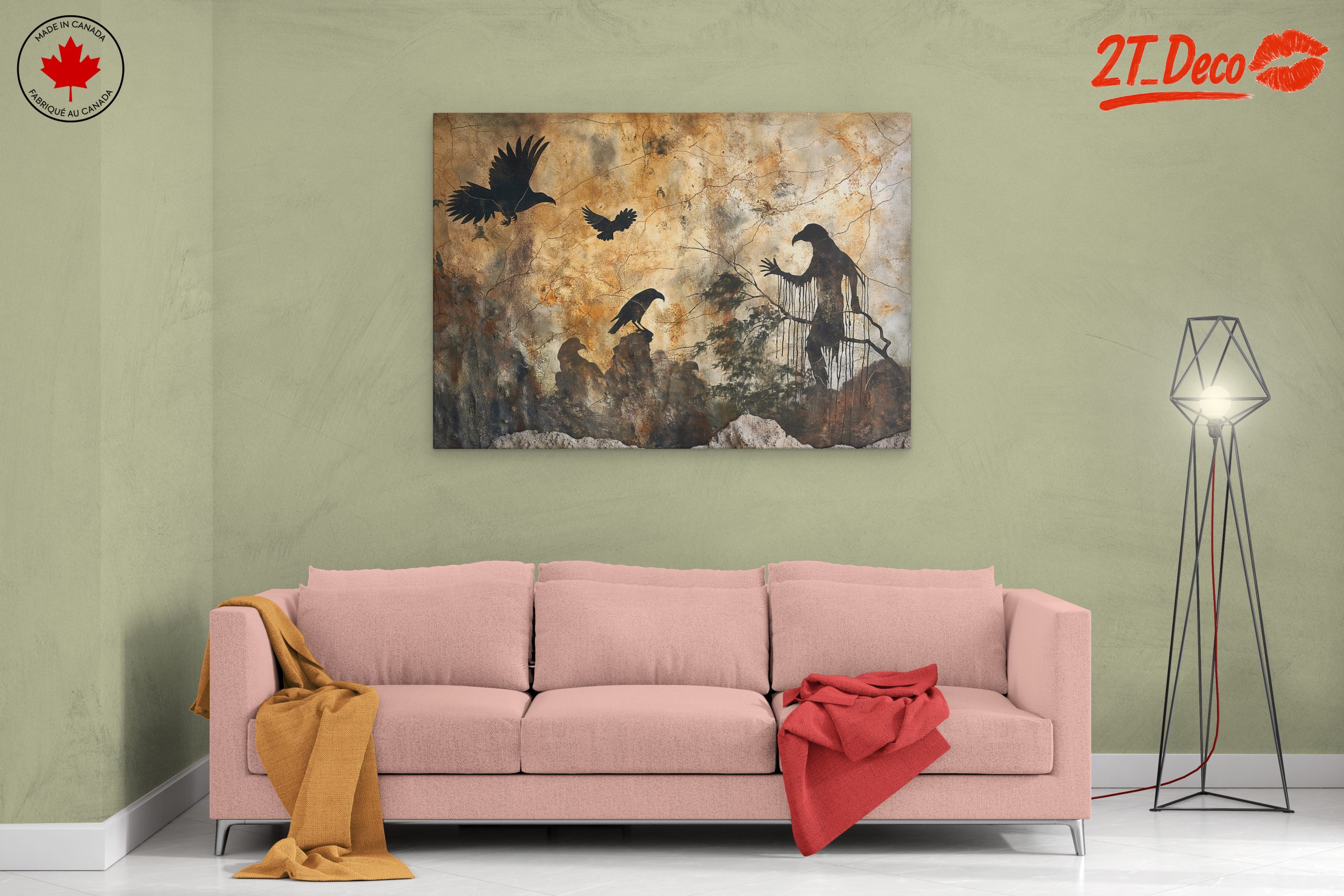Silhouetted Animal Art in Abstract Style - Image 2