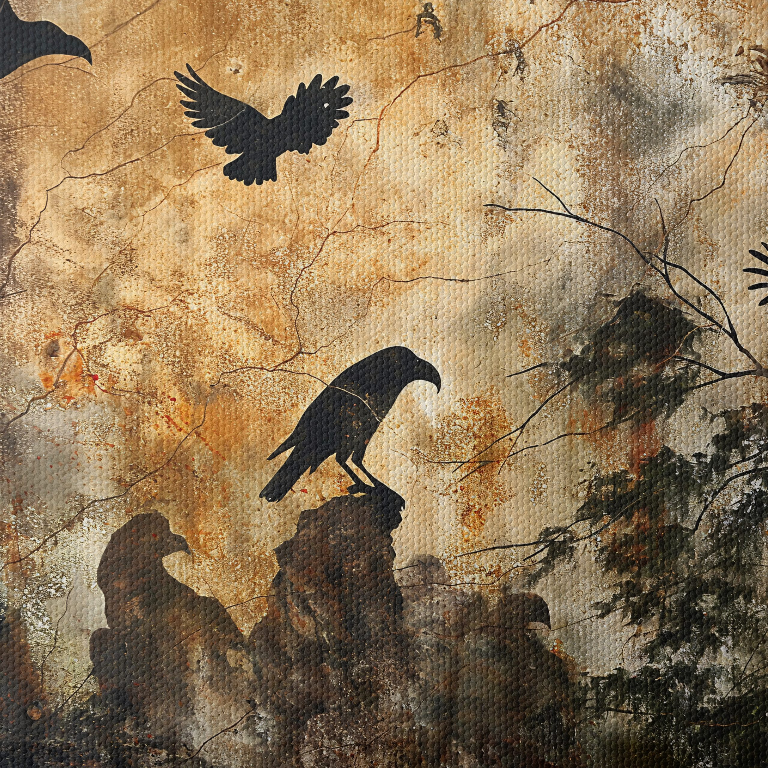 Silhouetted Animal Art in Abstract Style - Image 4
