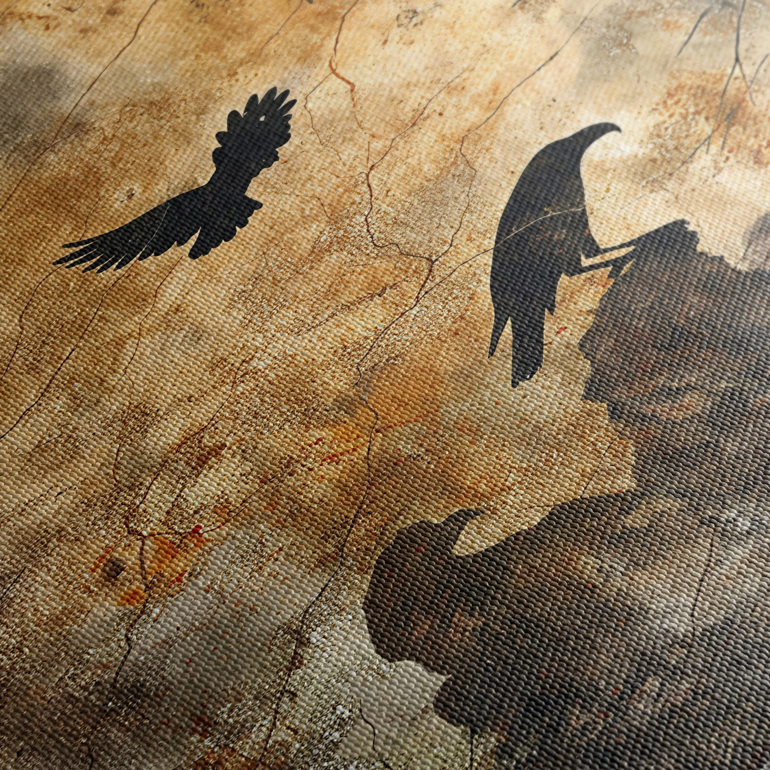 Silhouetted Animal Art in Abstract Style - Image 5