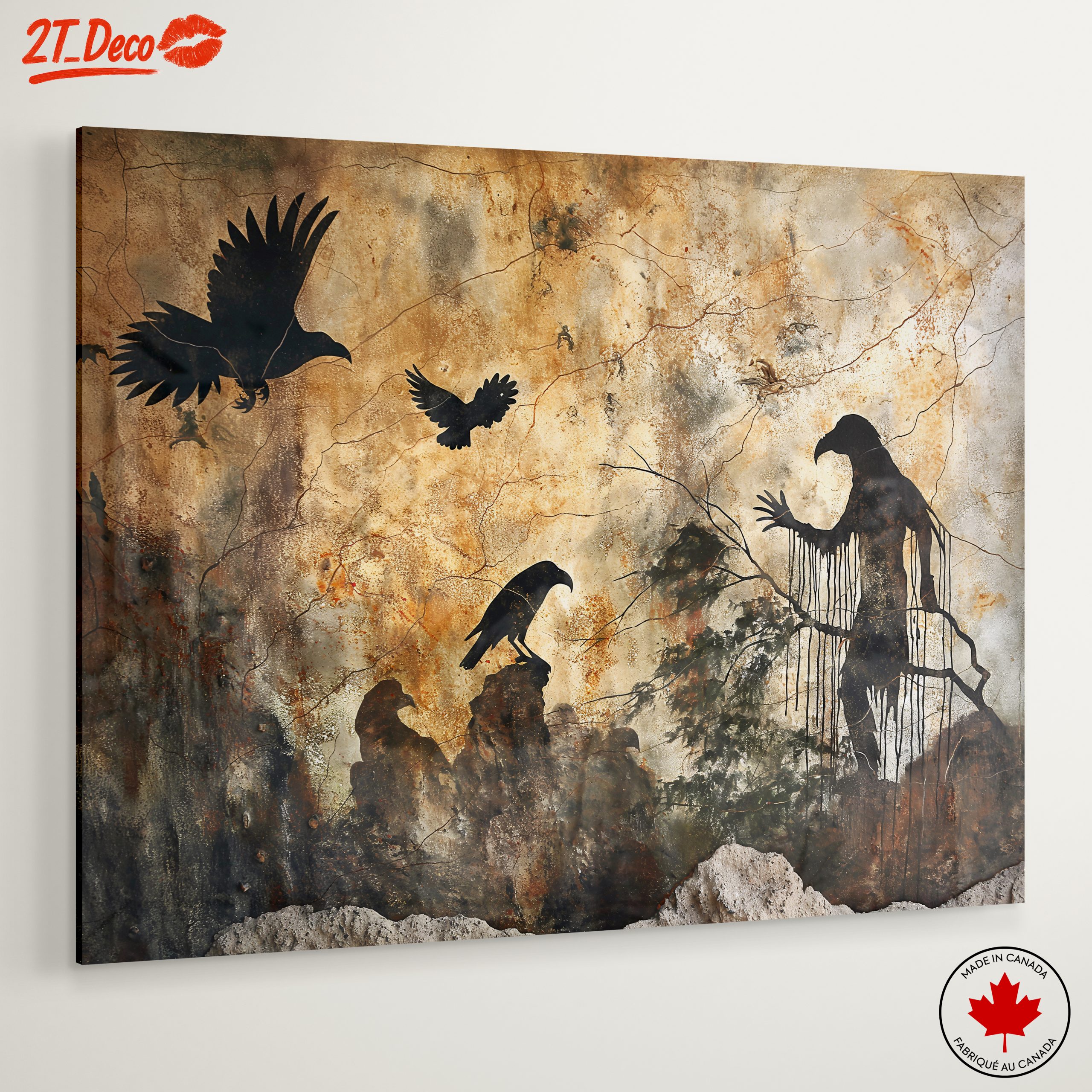 Silhouetted Animal Art in Abstract Style - Image 6