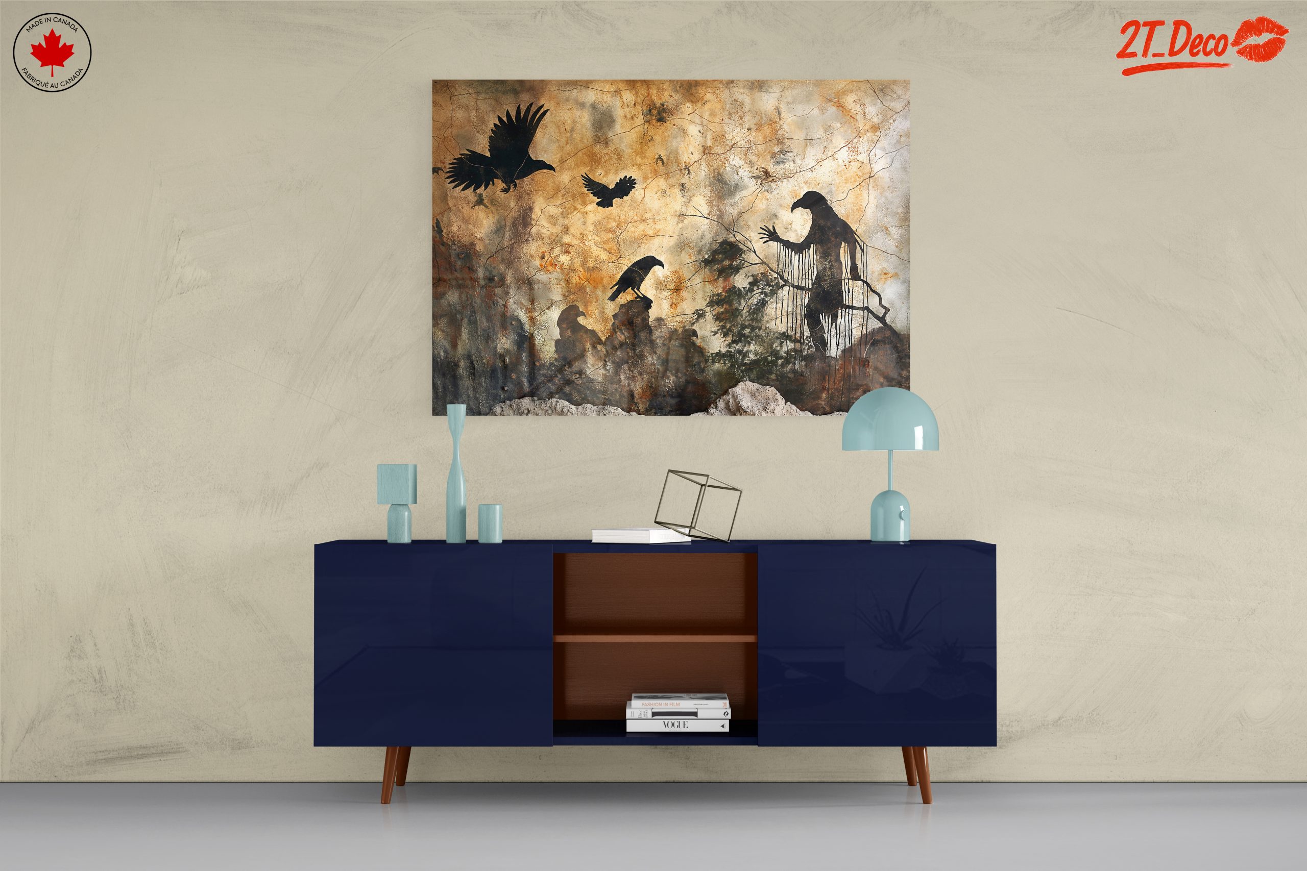 Silhouetted Animal Art in Abstract Style - Image 8