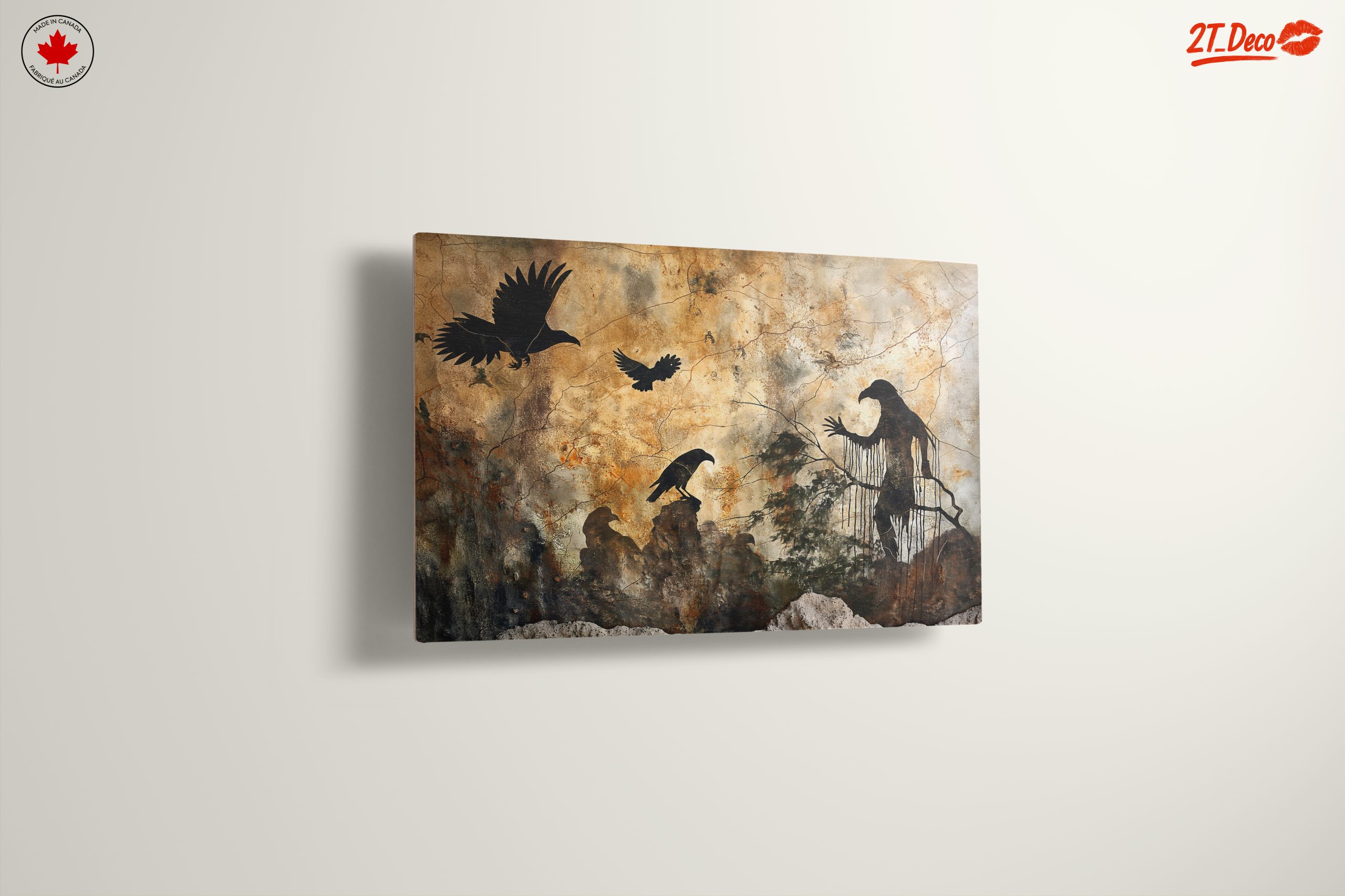 Silhouetted Animal Art in Abstract Style - Image 13