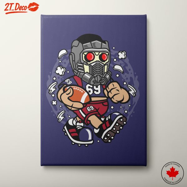 Sporty Character with Football in Action