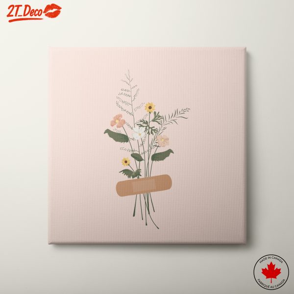 Floral Botanical Art with Bandage Design