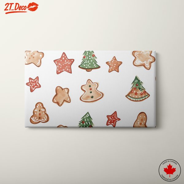Festive Gingerbread Cookies and Christmas Trees Art
